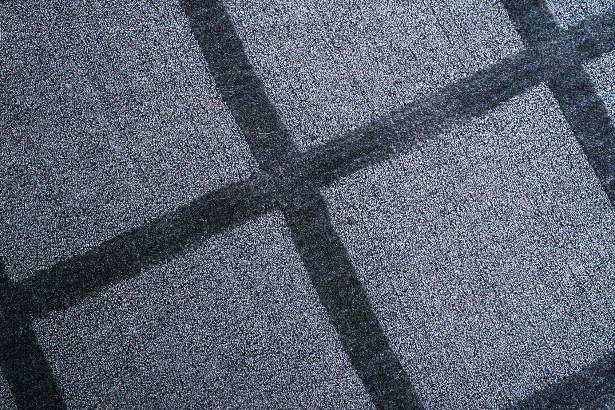 Trend Teppich Taimur 160x230cm Handgearbeitet Schurwolle blau