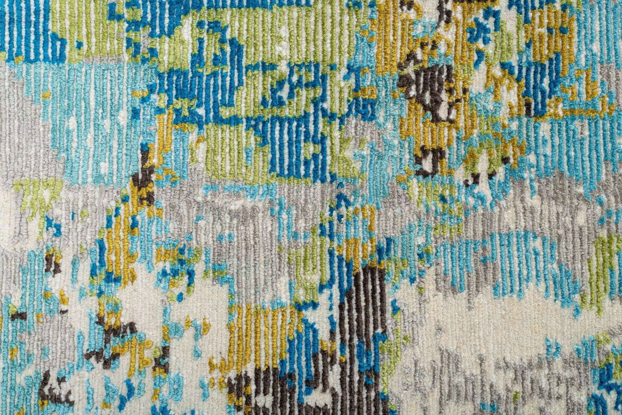 ribeyesilk60_c2395_703blue-multi_111223_3 Nepal Teppich Rib Eye Silk 60 Wolle Seide Design Unikat 243x307cm