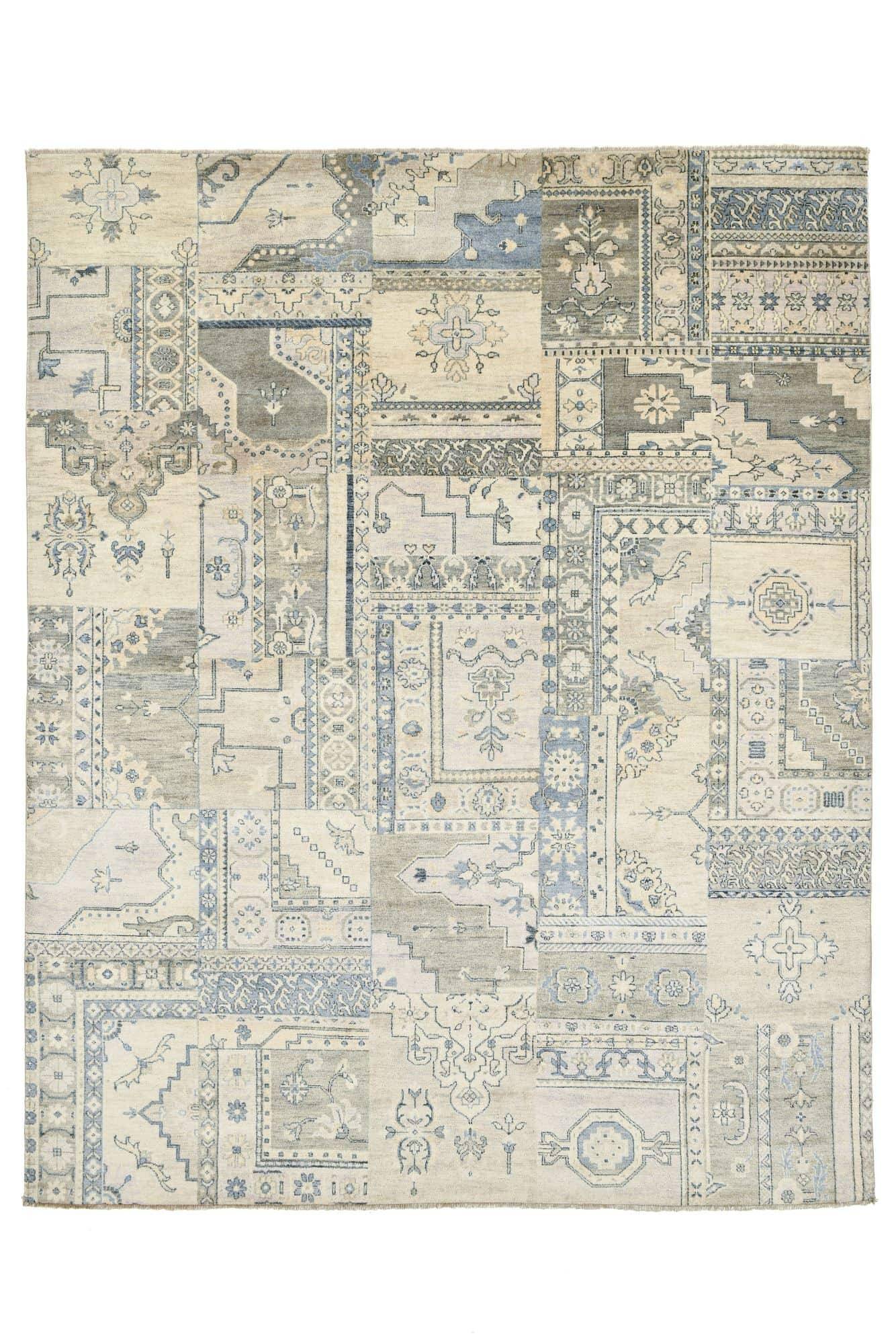 Patchwork Teppich PATCH Handgeknüpft grau 250x300cm Patchwork Teppich PATCH Handgeknüpft grau 250x300cm