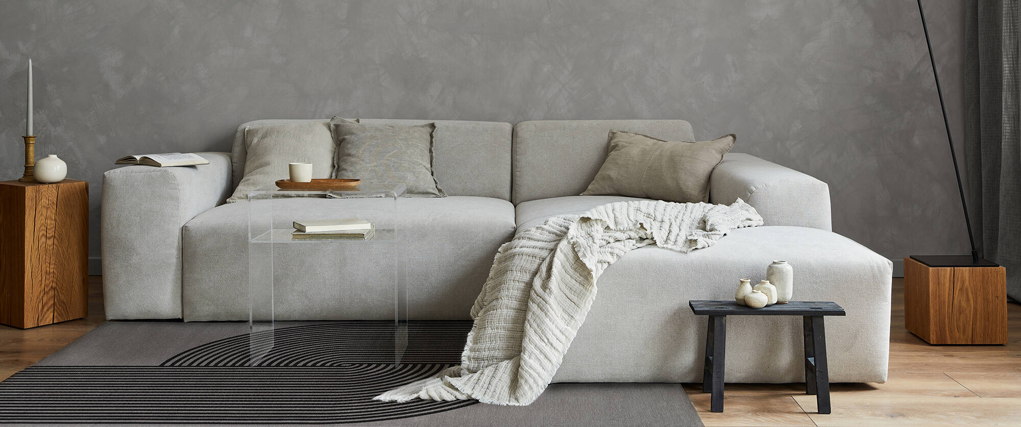 Moderner Teppich ARUBA GRAY - Waschbarer Teppich Moderner Teppich ARUBA GRAY - Waschbarer Teppich