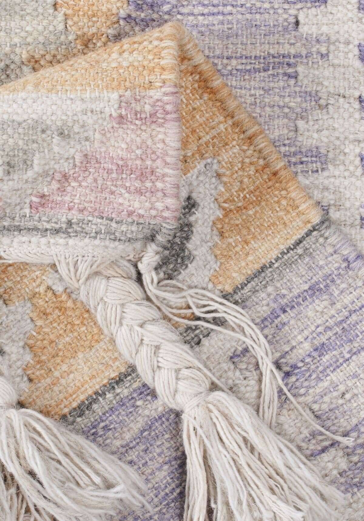 Vintage_ClassicKelim_756lightpurple_408167_9 Handgewebter Kelim Teppich Classic Naturteppich aus Wolle