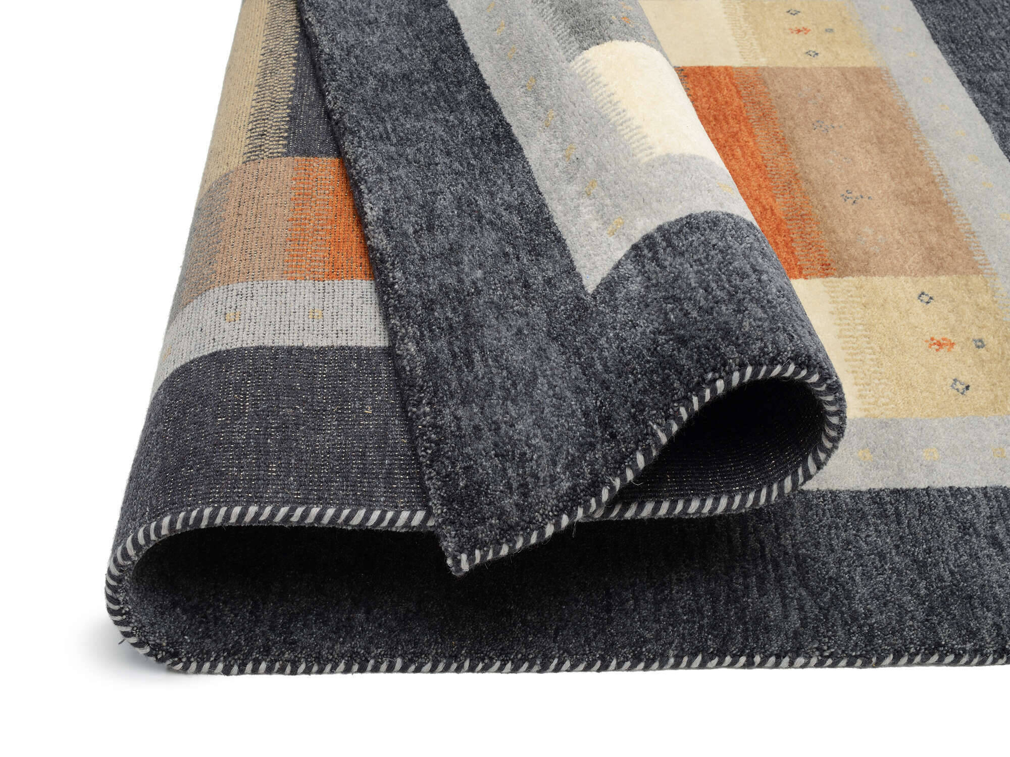 INT03-337-4 Teppich Intense Sona Gabbeh Design Handgeknüpft Schurwolle