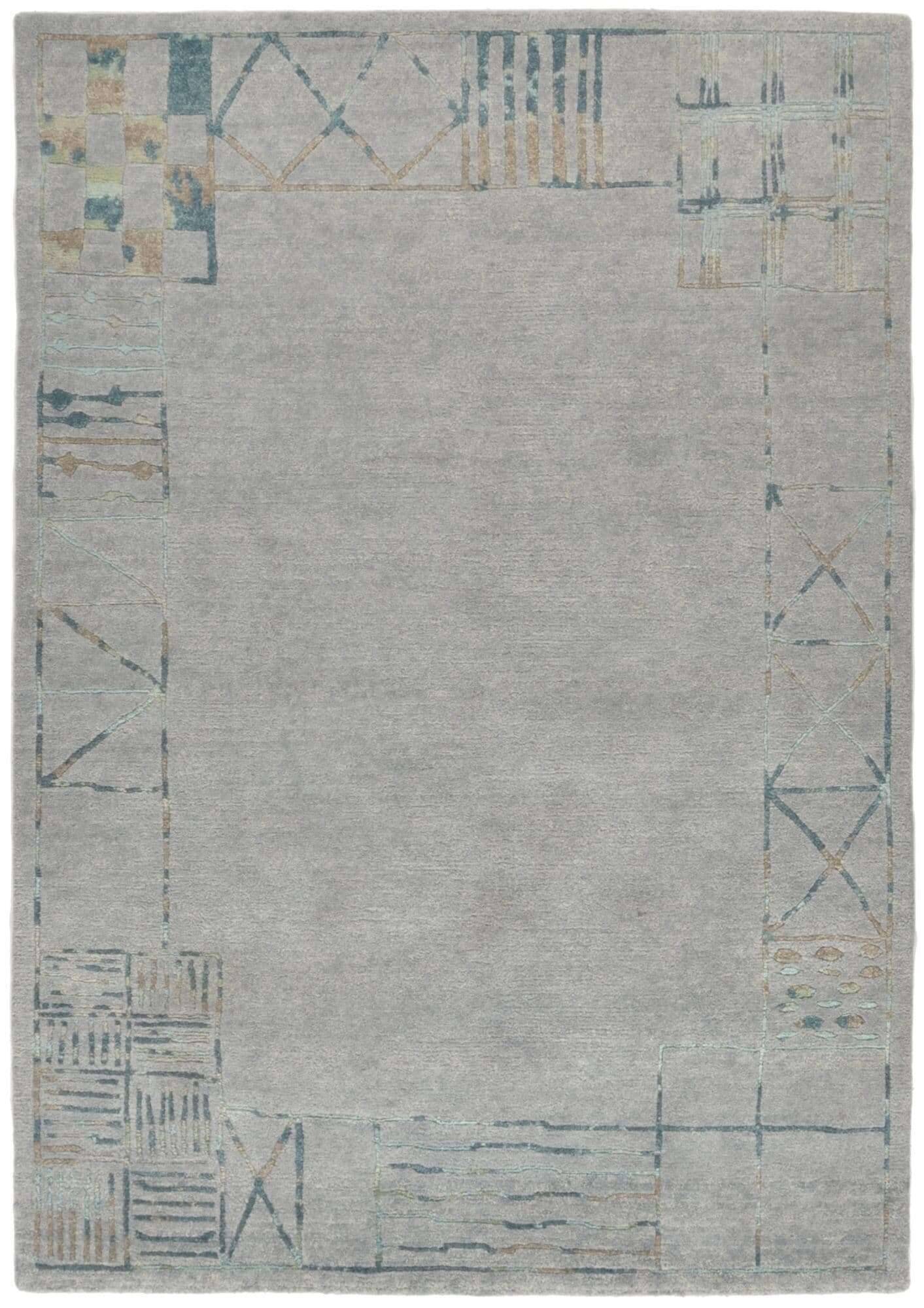 TalongaSilk_RSK689_654greymulti_413191_1 Talonga-Silk Nepalteppich aus 100% Schurwolle ca. 166x240 cm