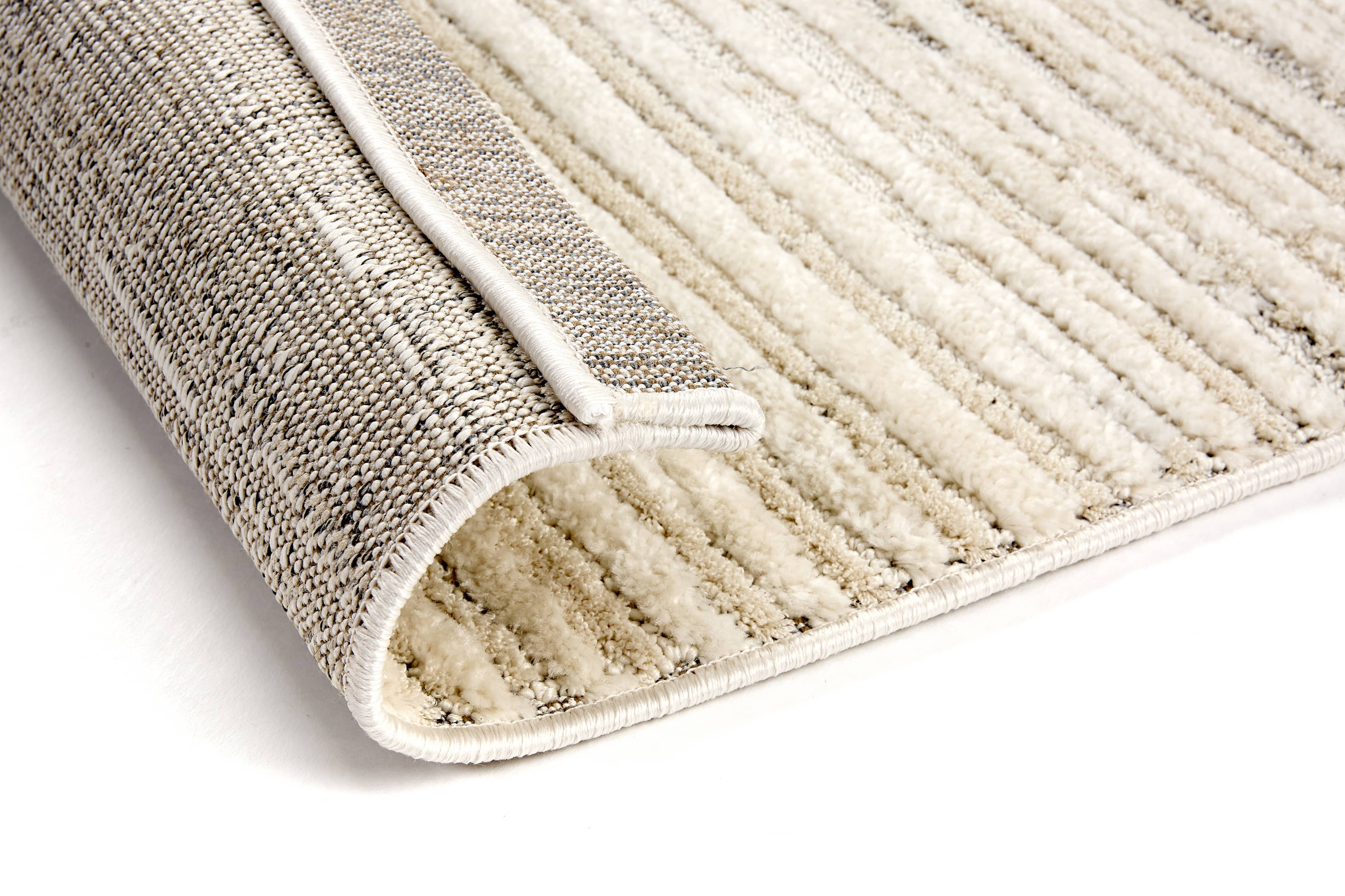 Wohnteppich Lou D.253 C. 003 Streifen creme-grau