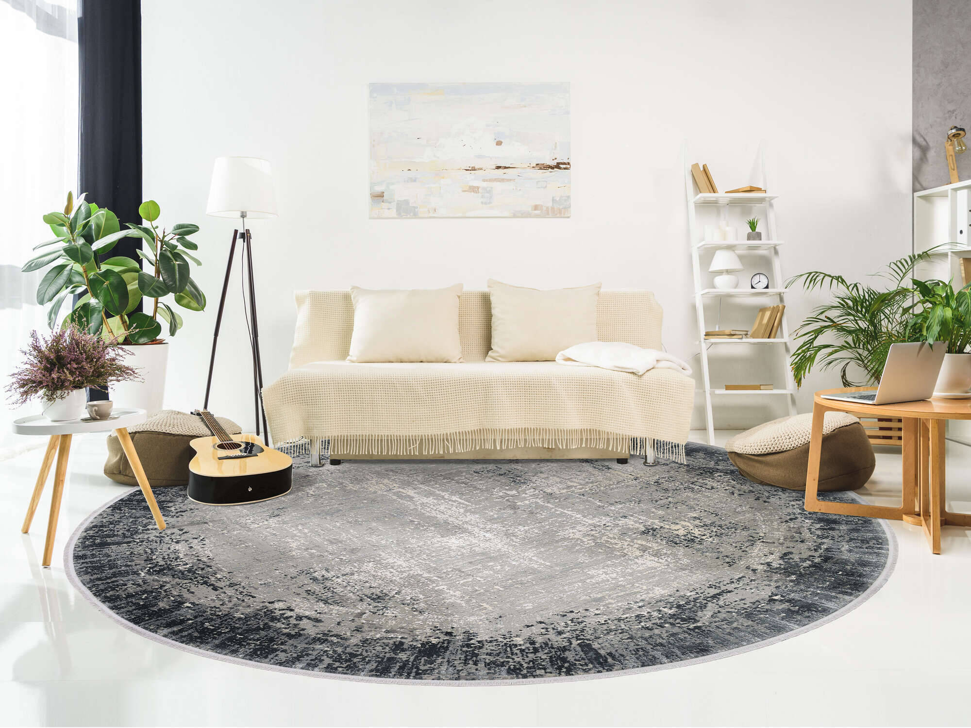 BES01-448-21 Teppich BORDER WK Wohnen Vintage Design Teppich