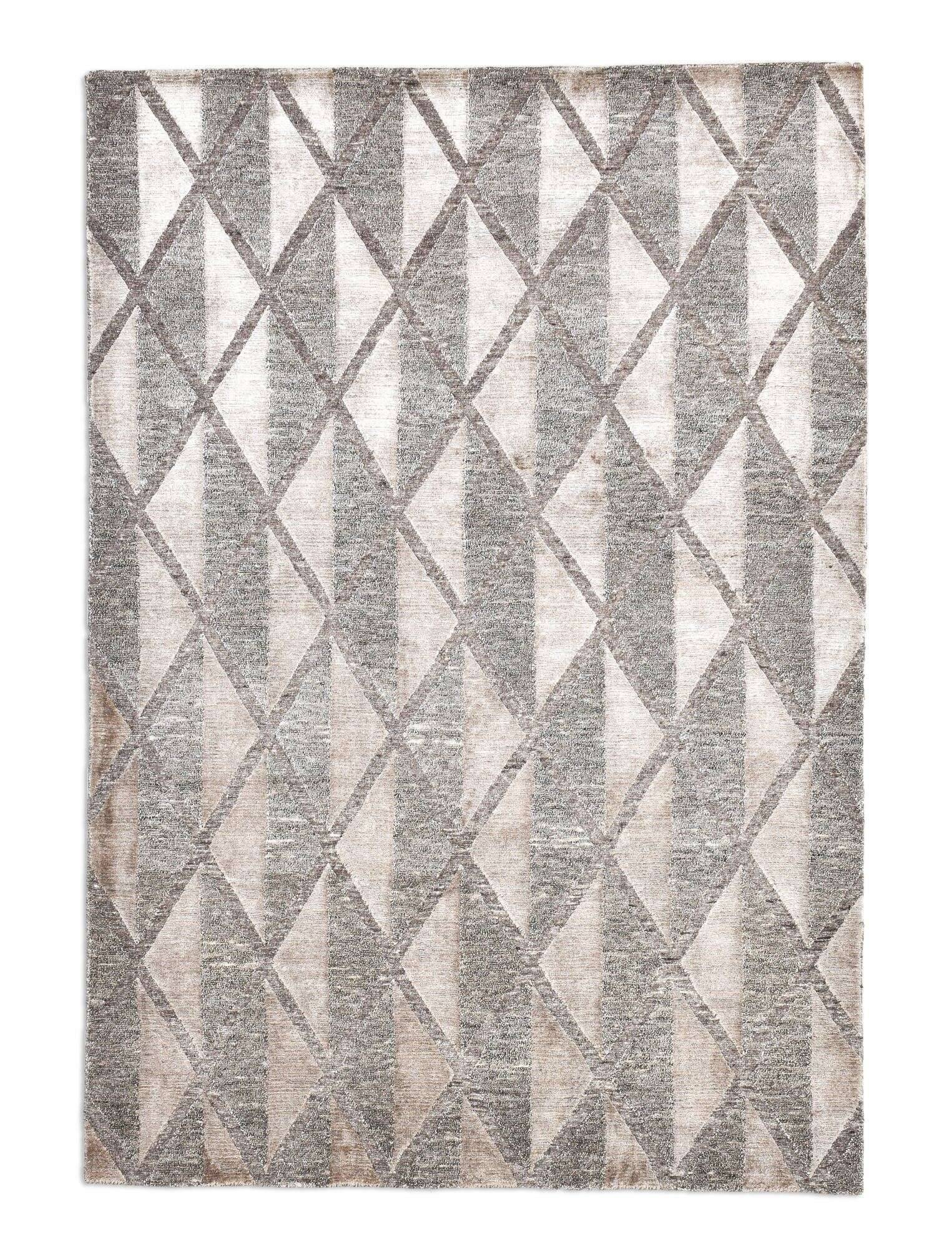 victoria_zo-2750-18_648darksilver_415392_1 Victoria Moderner Teppich160x230cm Viskose und Wolle beige mit grau