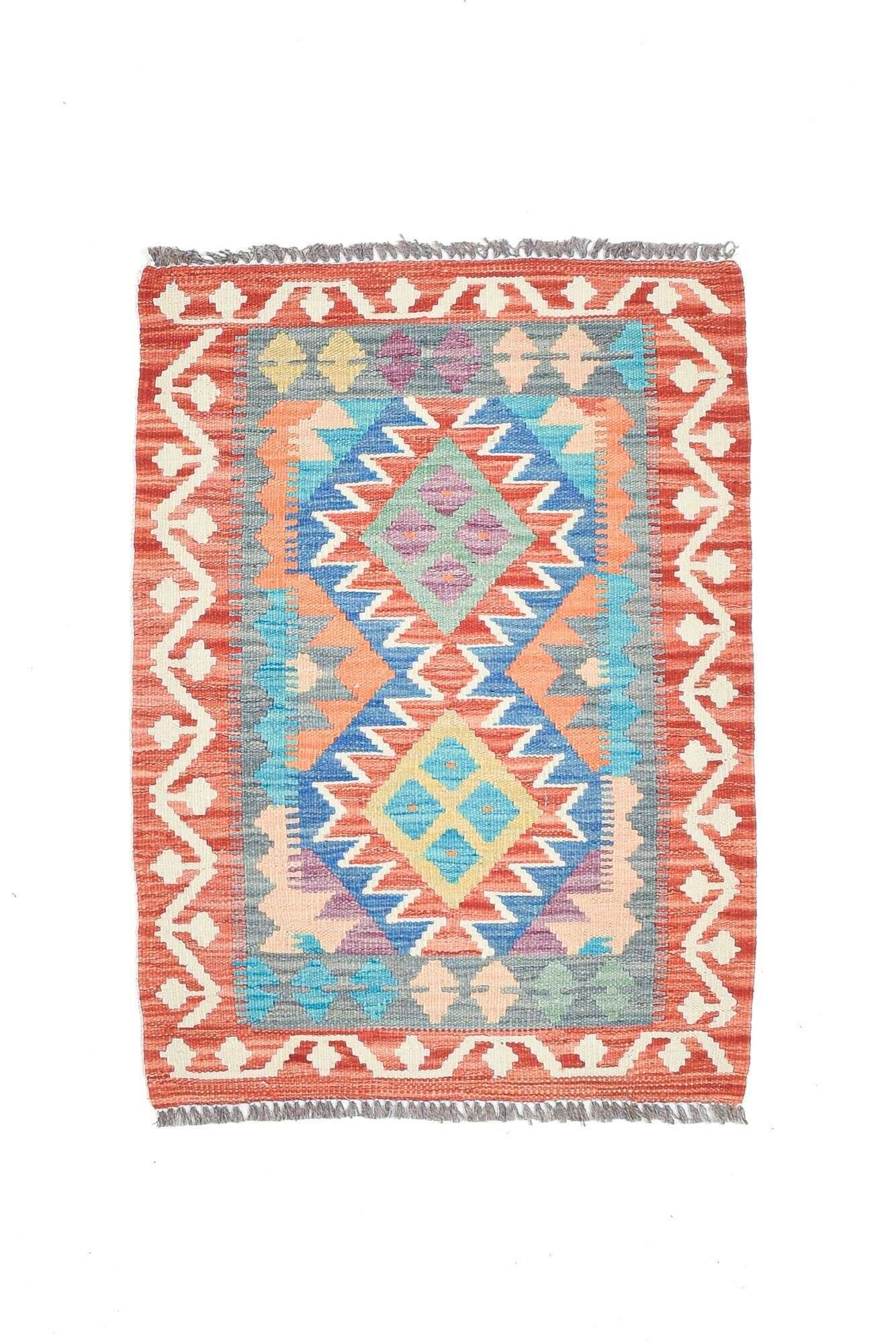 tablashah_3313_800multicolor_434886_1 Handgewebter Kelim Teppich Tablashah Schurwolle bunt 062x085cm