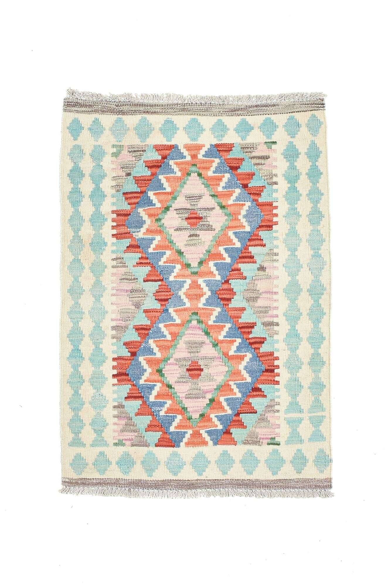 tablashah_3272_800multicolor_434889_1 Handgewebter Kelim Teppich Tablashah Schurwolle bunt 060x088cm