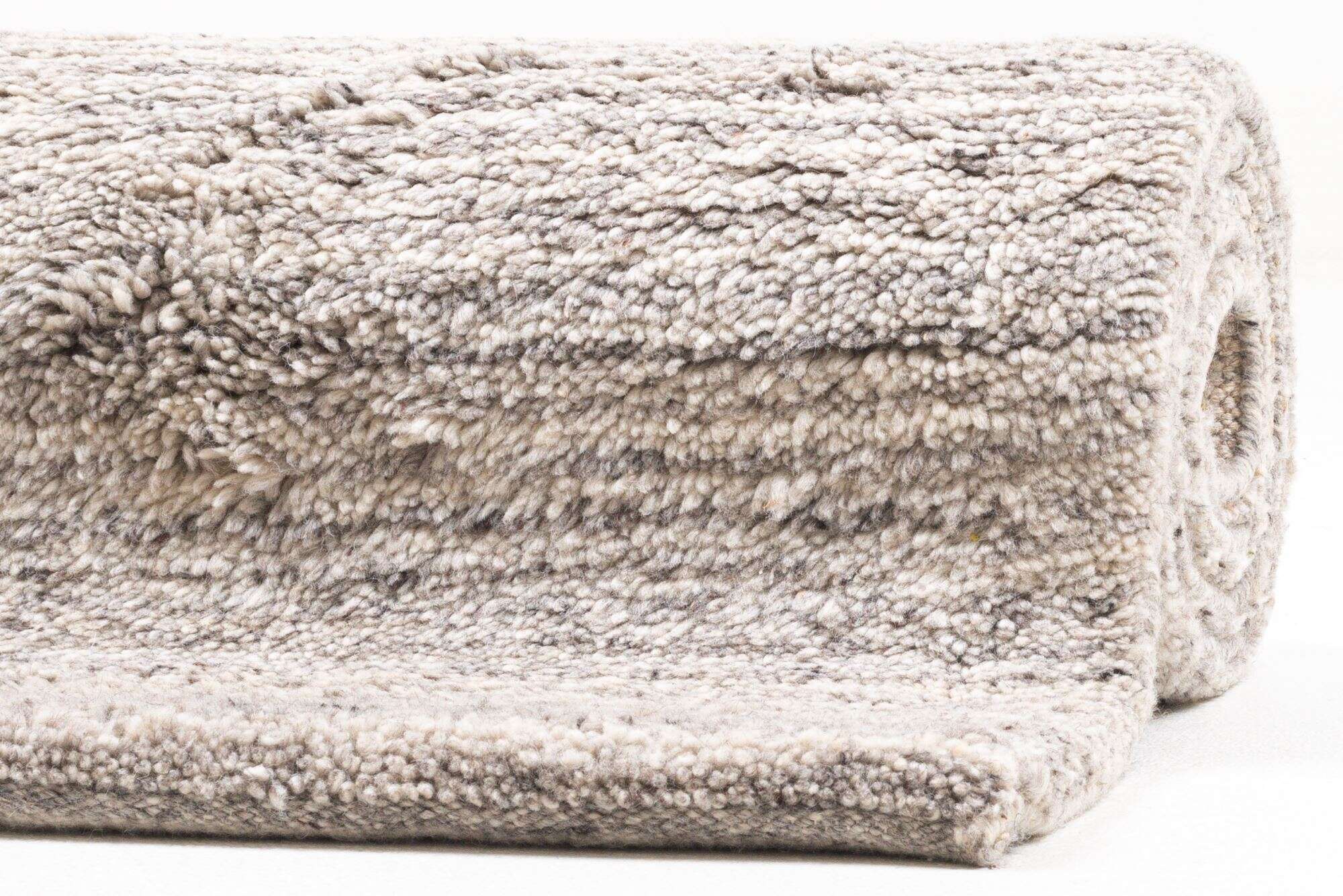Teppich Hochflor NewRoc 160x230cm Handgeknüpft Schurwolle beige