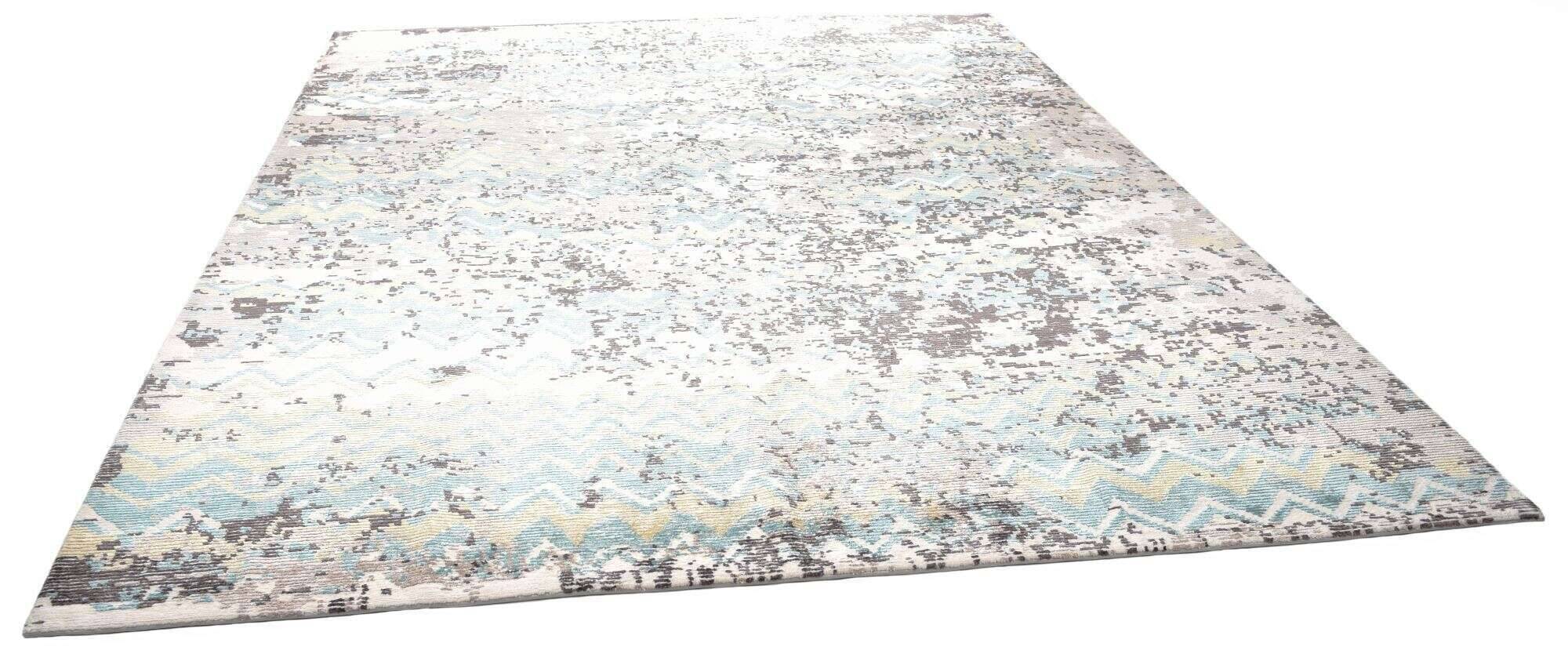 ribeye60_c2393_723turquoisemulti_111220_2 Nepal Teppich Rib Eye Silk 60 Wolle Seide Design Unikat 244x306cm