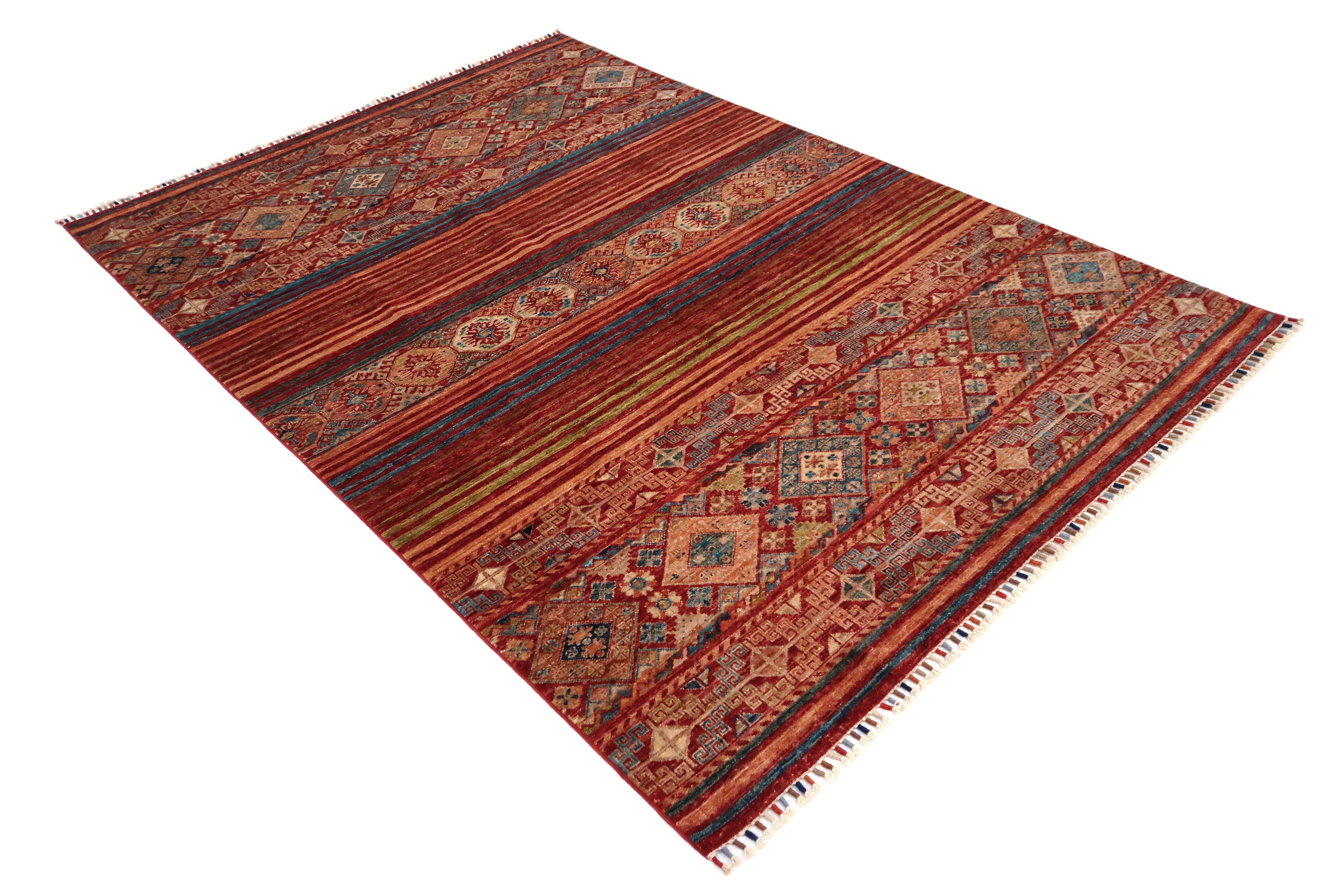 Smaragd Orientteppich Handgeknüpft 167x238 cm Schurwolle