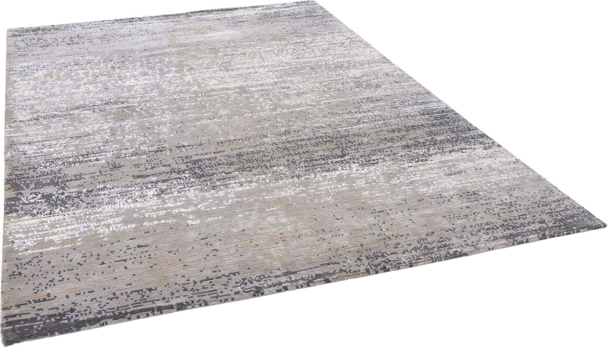 ribeyesilk60_c750_669greygold_427583_2 Nepal Teppich Rib Eye Silk 60 Wolle Seide im Wunschmaß