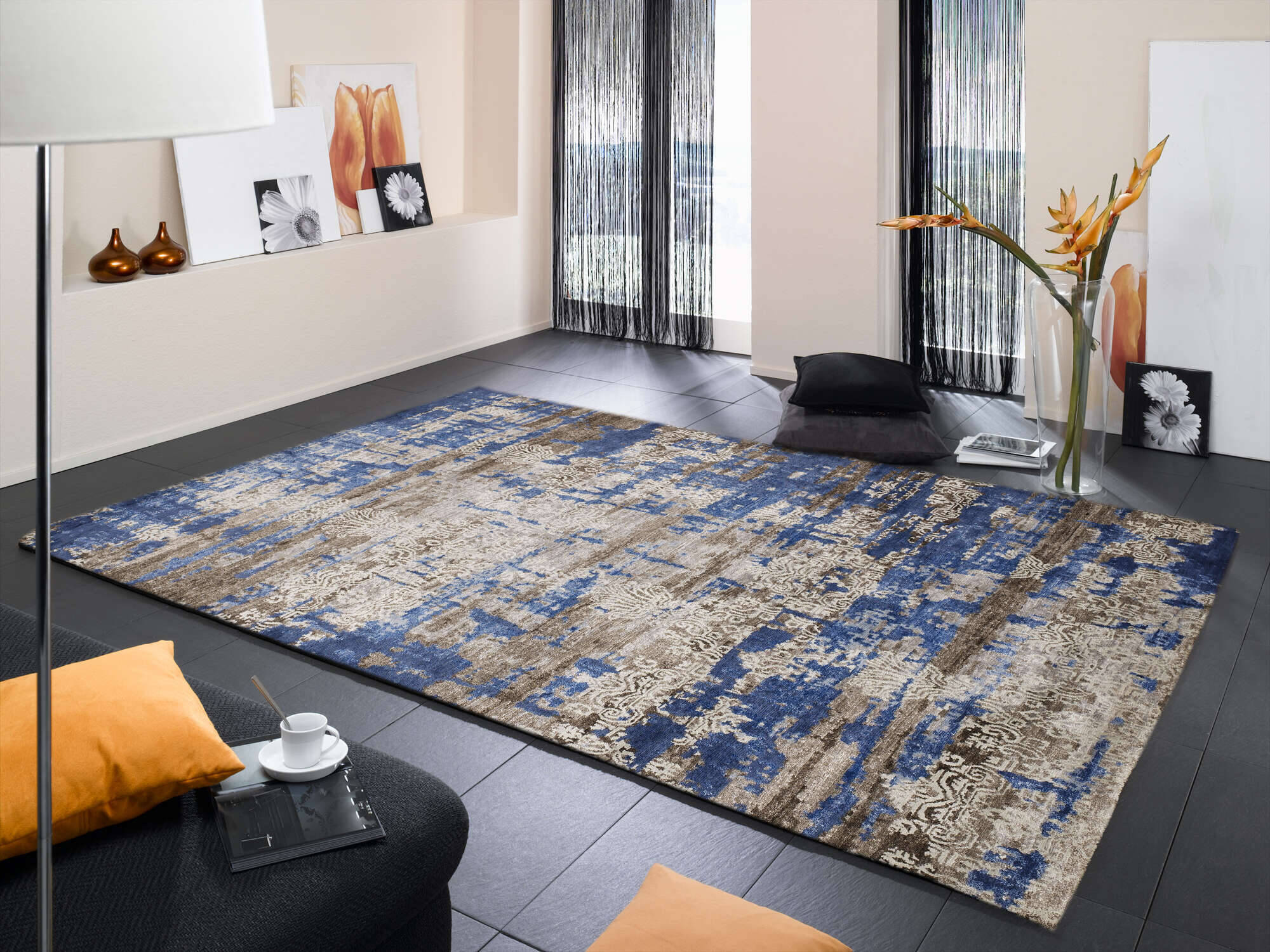 Vintage Teppich gepaart mit edlem Glanz