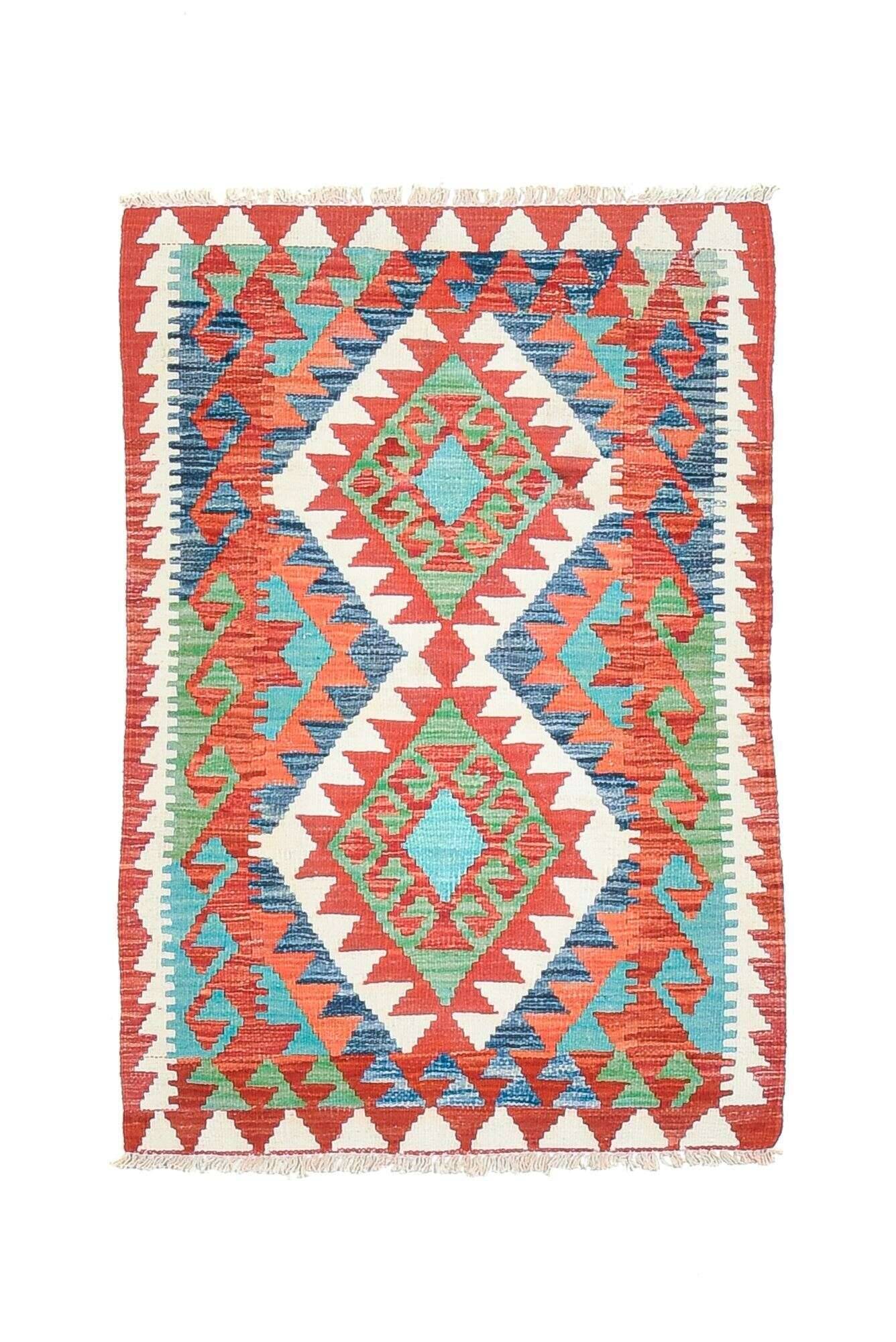 tablashah_1935_800multicolor_434911_1 Handgewebter Kelim Teppich Tablashah Schurwolle bunt 080x119cm