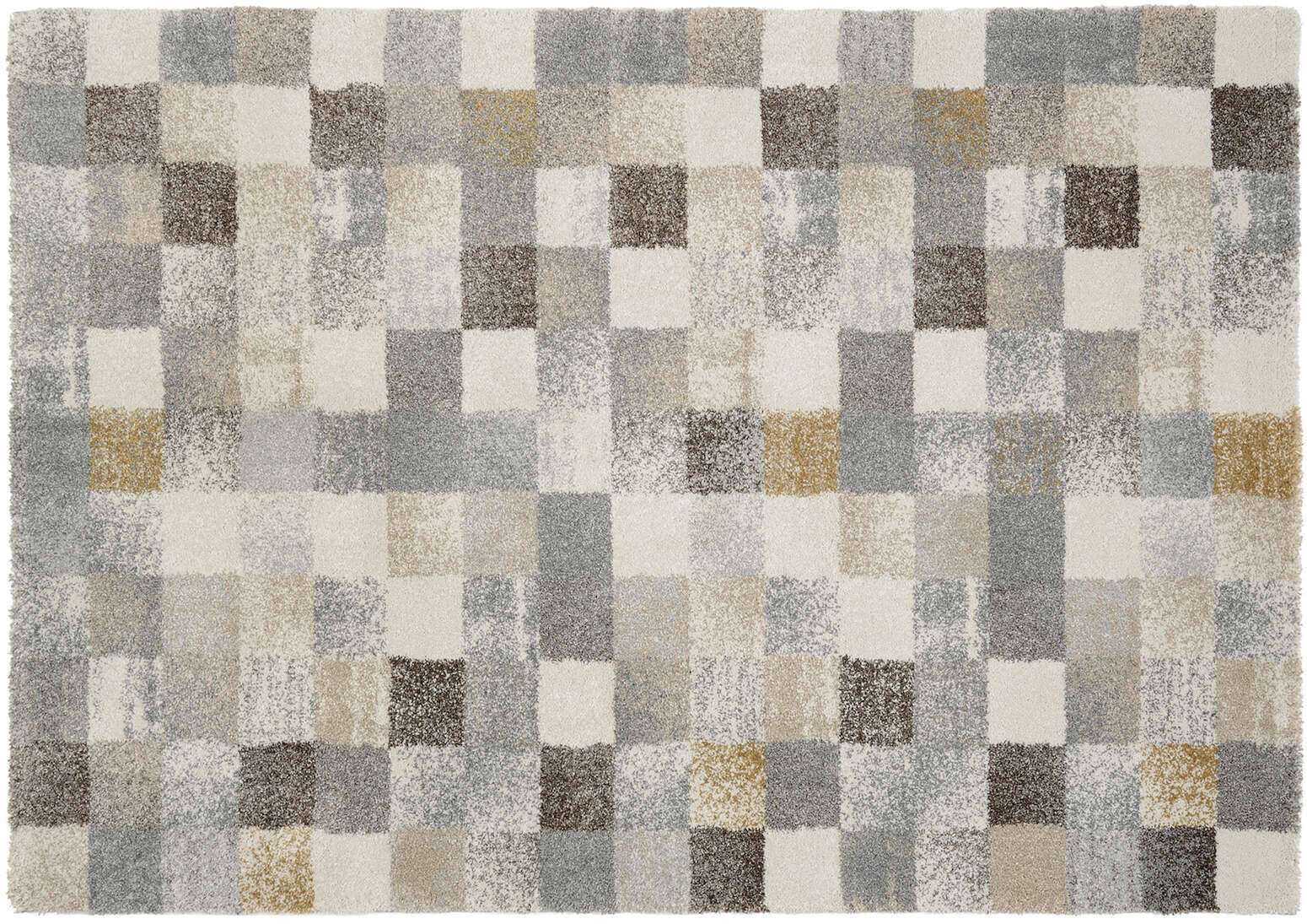 NVI02-912-27 New Villa Squares Teppich Modern Hochflor