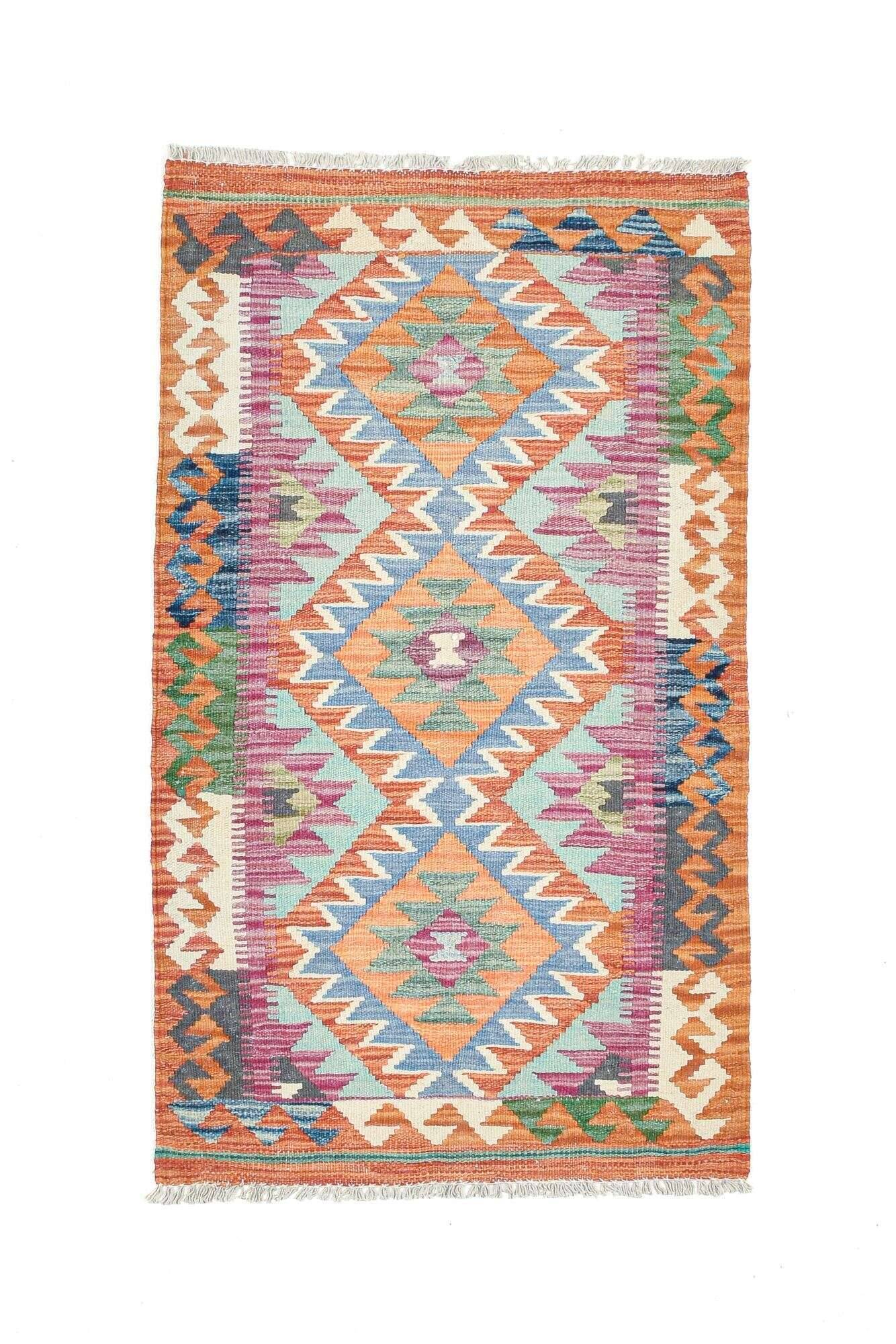 tablashah_1116_800multicolor_434910_1 Handgewebter Kelim Teppich Tablashah Schurwolle bunt 073x125cm