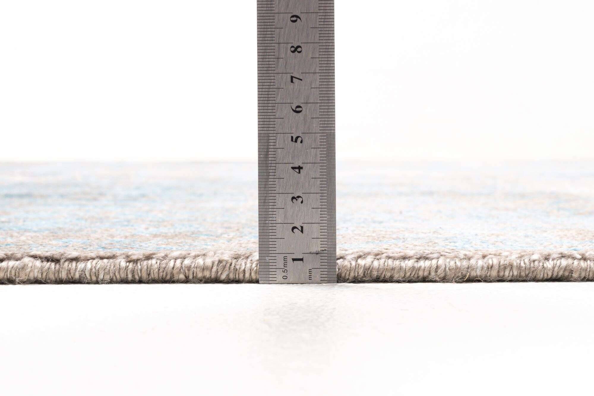 queensland_4728_728darkturquoise_404888_5 Design Teppich Queensland 160x230cm Handgeknüpft Viskose grau blau