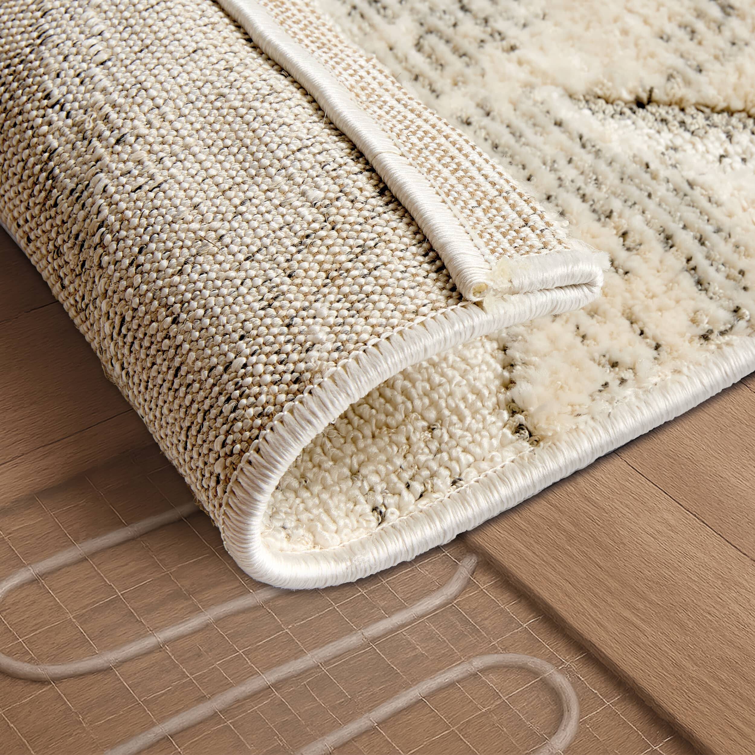 Wohnteppich Lou D.251 C.003 Wellen creme-grau
