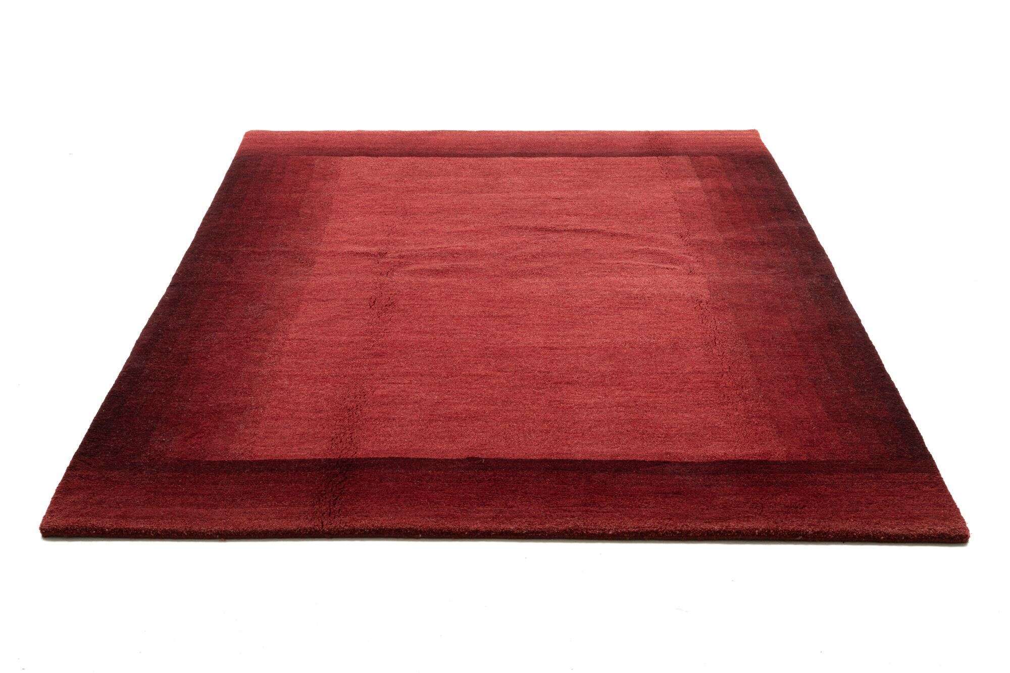 Nepal Teppich Design Talonga Handgeknüpft rot Wunschmaß