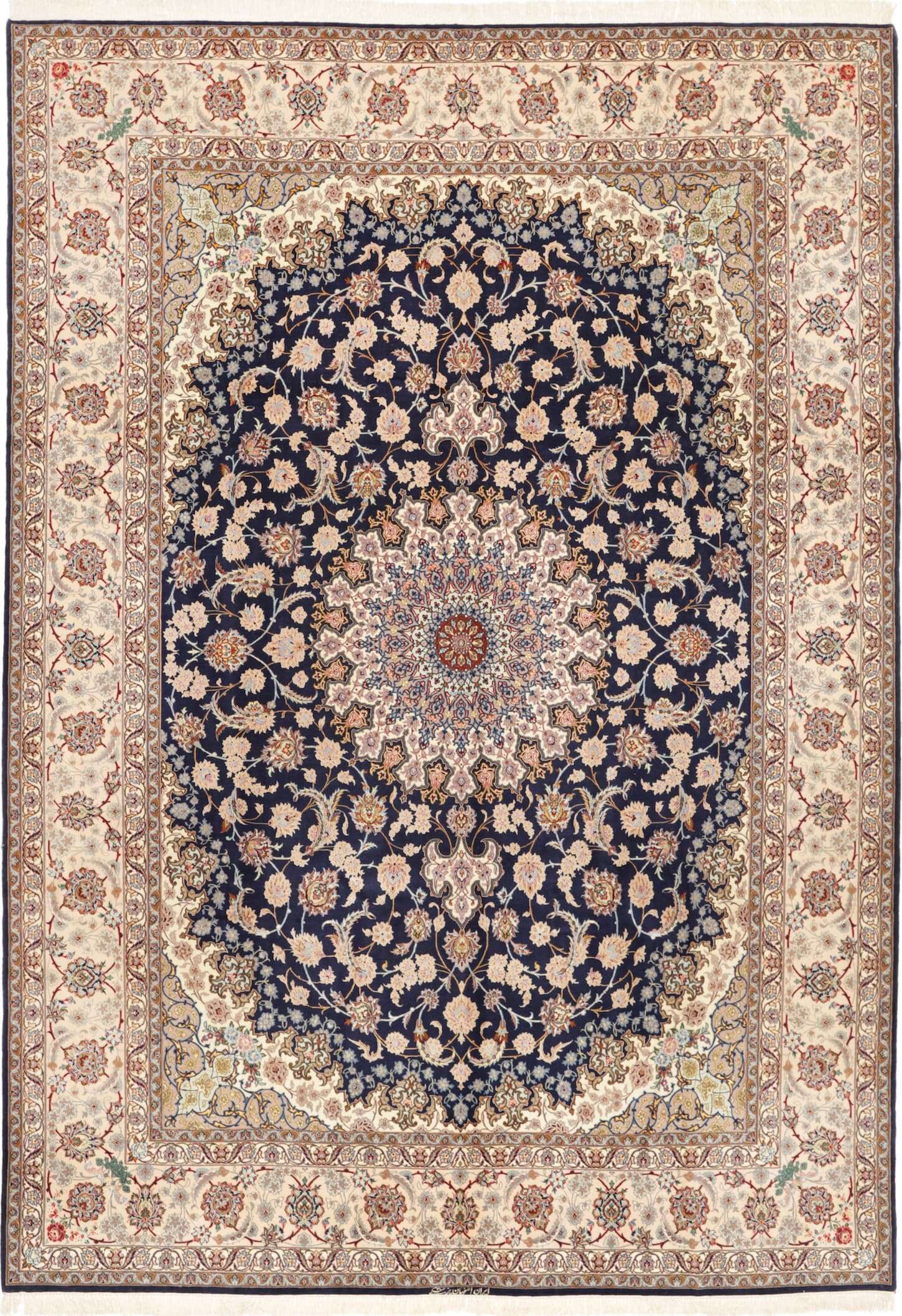 Teppich Isfahan Royal 253x363 cm Signiert Medallion