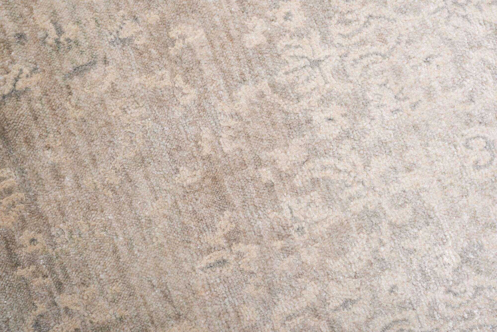 Design Teppich Queensland 170x240cm Handgeknüpft Viskose beige