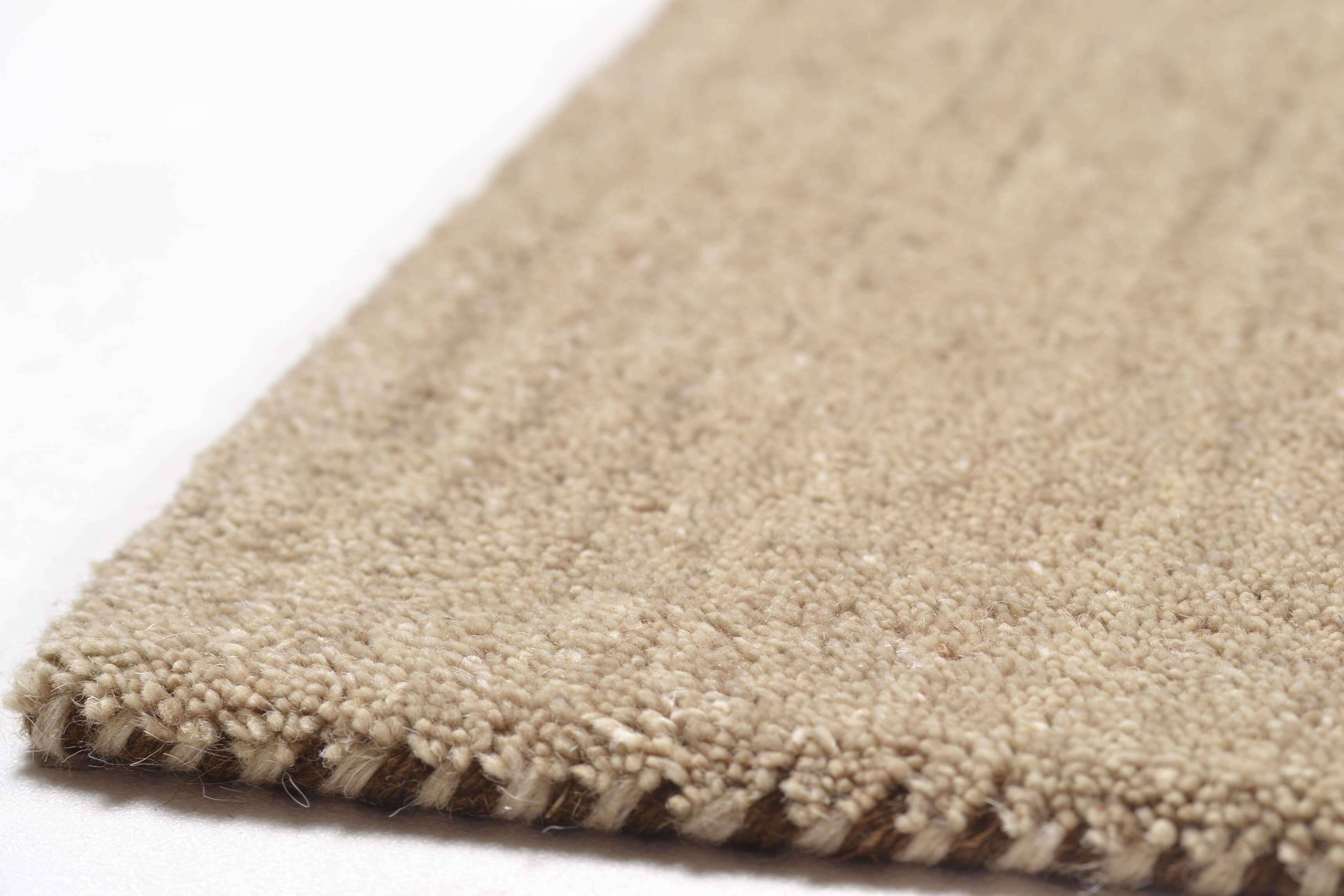 Haltu_uni_551beige_121793_6 Teppich Haltu Einfarbig reine Wolle Teppich Natur