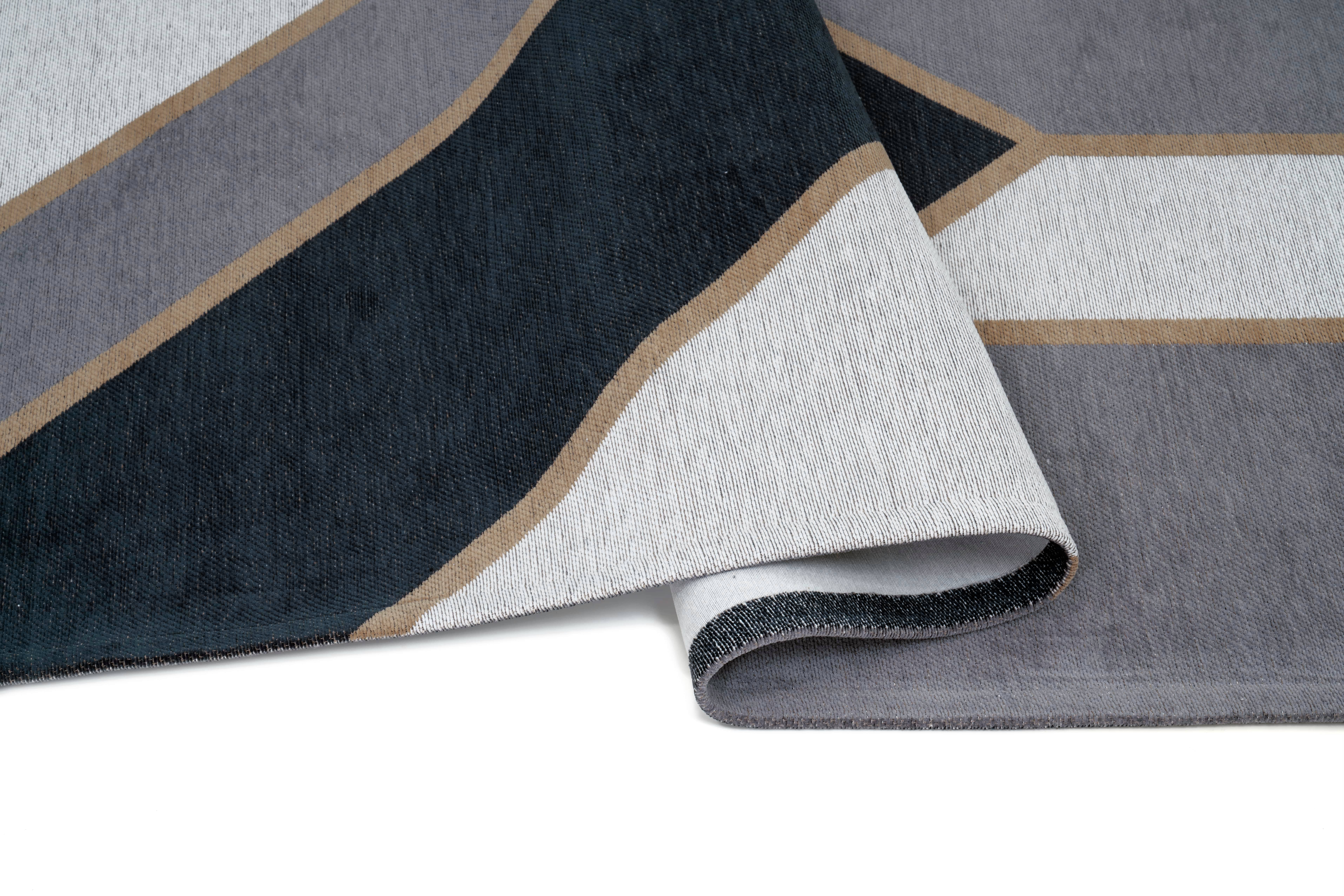 Moderner Teppich GATSBY DARK BLUE - Waschbarer Teppich Moderner Teppich GATSBY DARK BLUE - Waschbarer Teppich