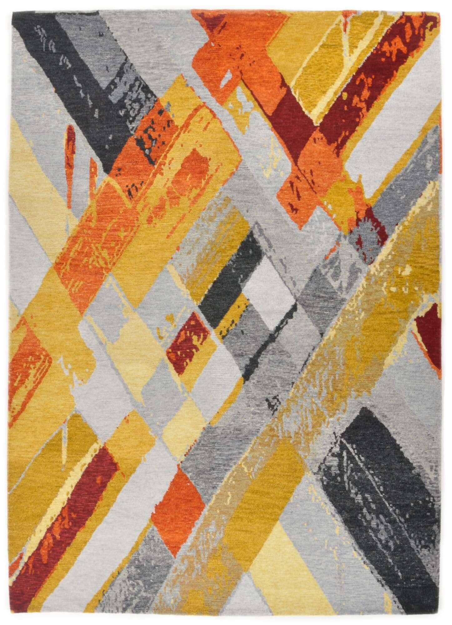 sweetfeet_c3937_405orangemulti_415447_1 Design Teppich Nepal Sweet Feet Tibetwolle - 173x240 cm