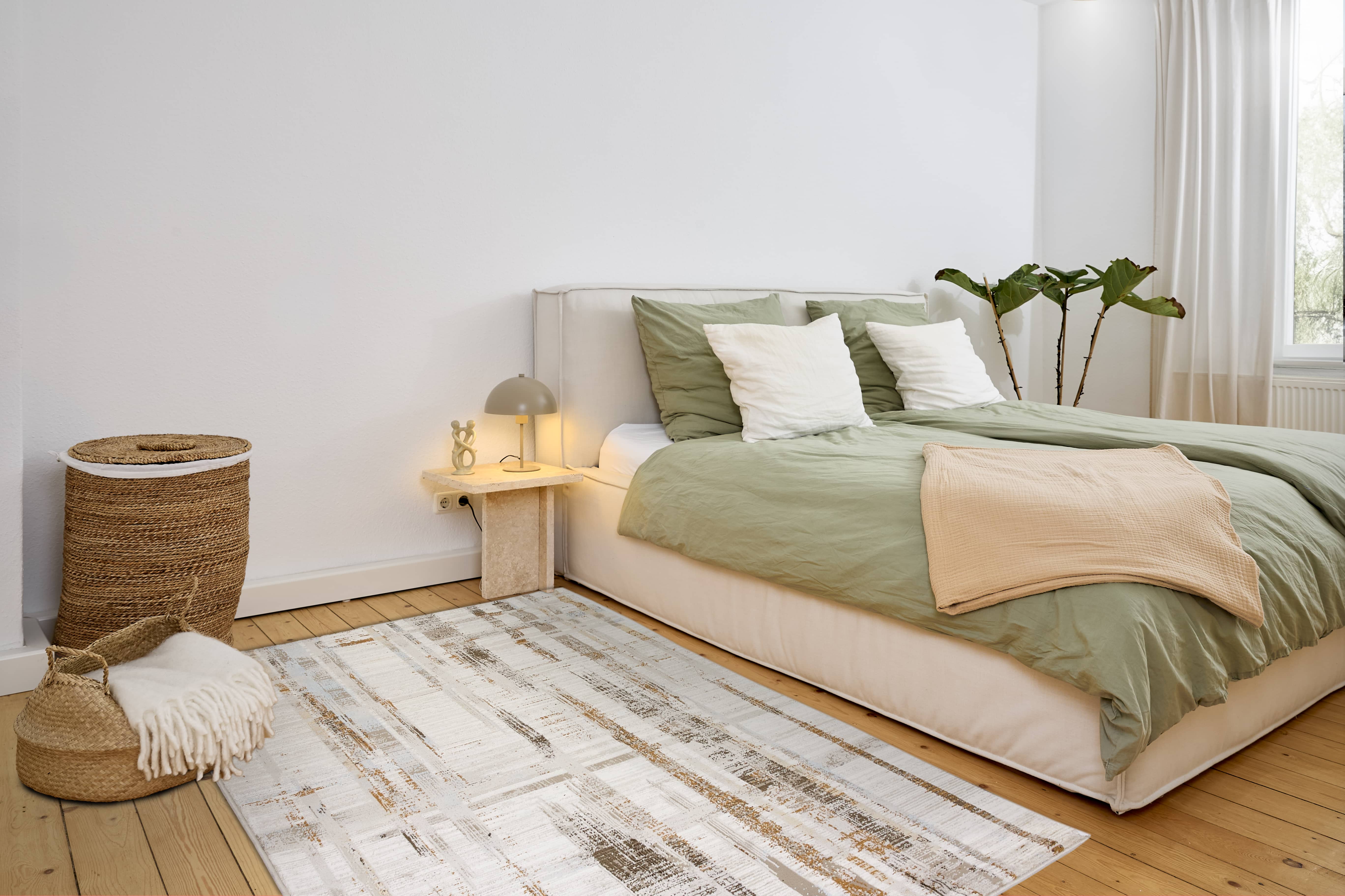 Vintageteppich Jules D.252 C. 043 Striche grau-beige Vintageteppich Jules D.252 C. 043 Striche grau-beige