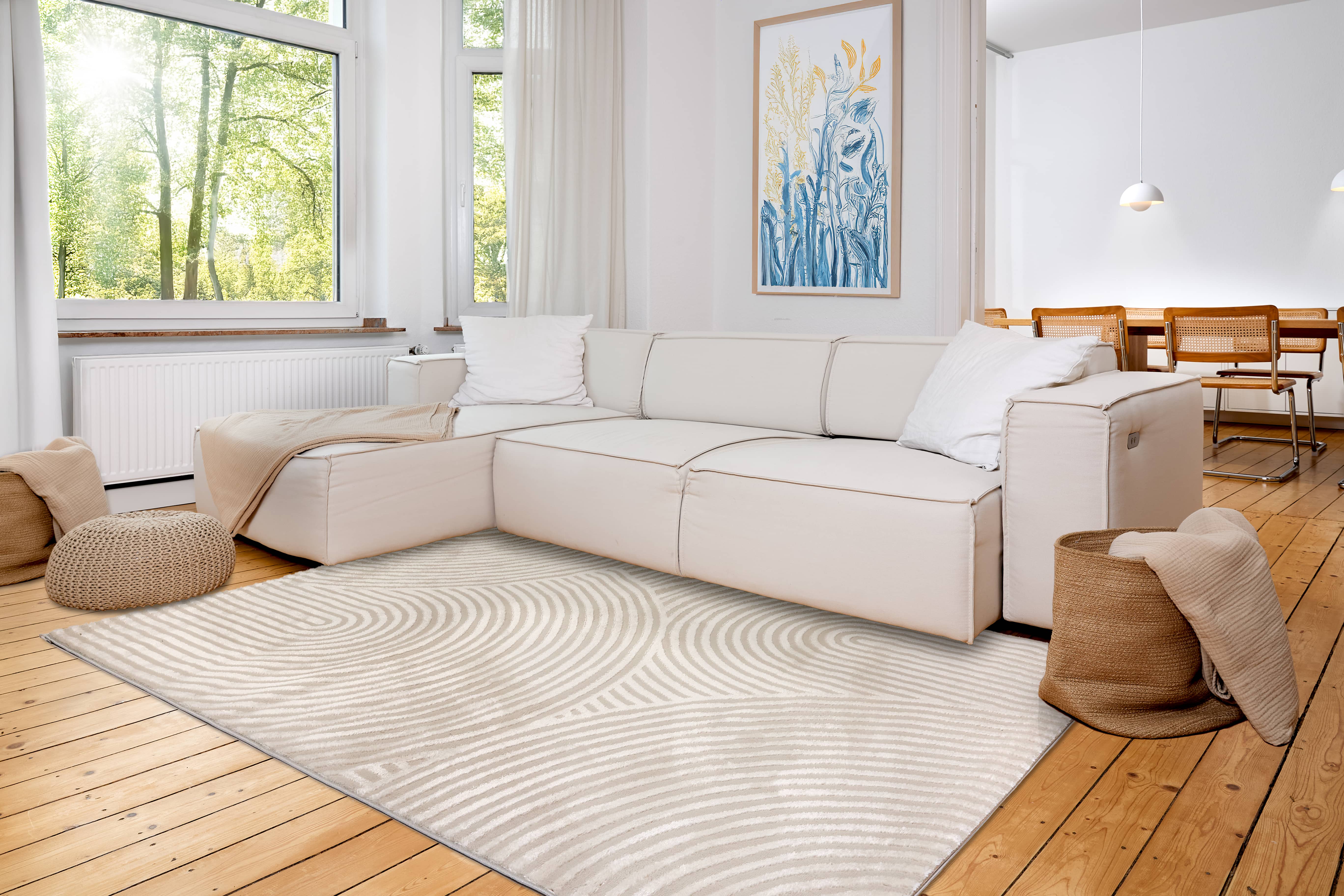 Vintageteppich Jules D.253 C. 003 Kringel creme Vintageteppich Jules D.253 C. 003 Kringel creme