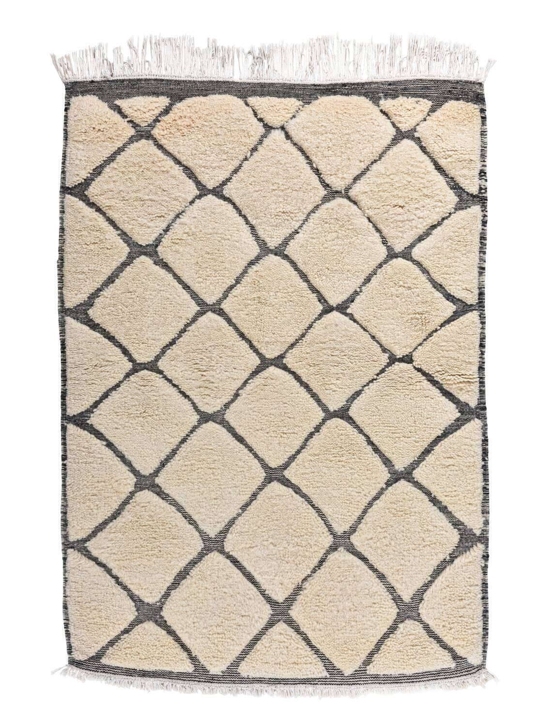 BenniUrein_2015_997Blanc_426556_1 Teppich Design Beni Ourain 100x150cm Schafwolle