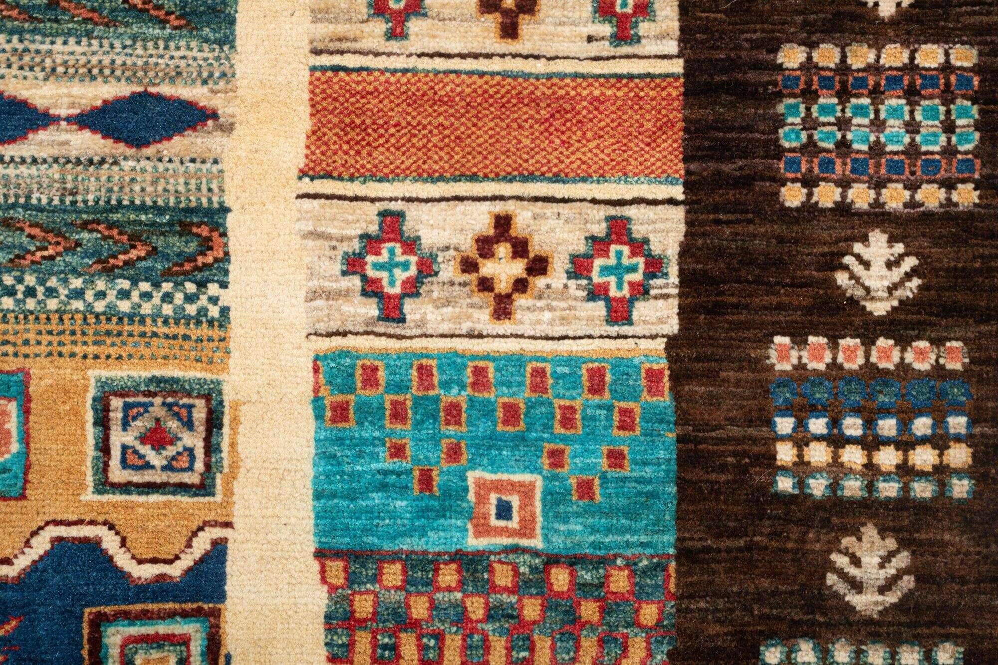 kandashah_0782_488brown_435514_3 Klassischer Ziegler Teppich Kandashah Handgeknüpft 149x199cm bunt