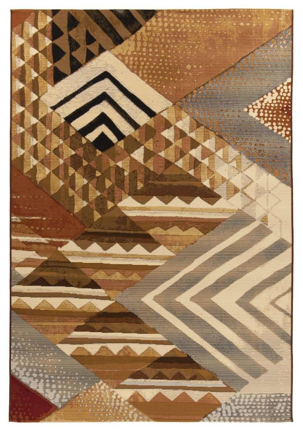 Aurora_GF035_505brownmulti_418438_1 Flachgewebe Aurora GF-035 In und Outdoor geeignet