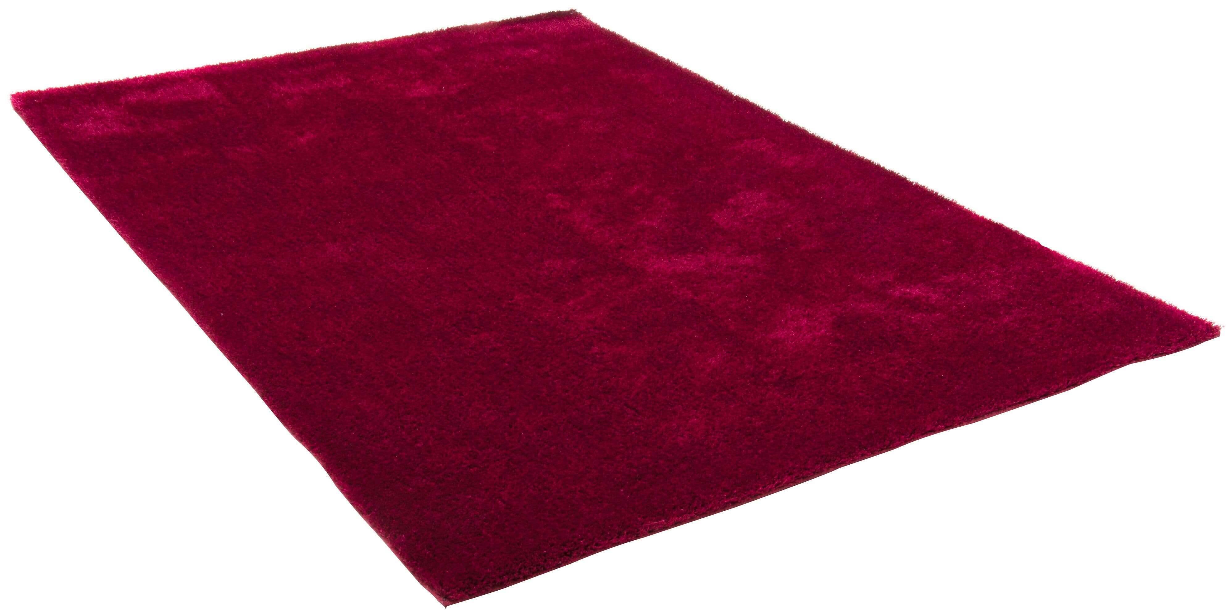 Alessia_Uni_200red_408038_2 Teppich uni Alessia Shaggy Kuschelteppich