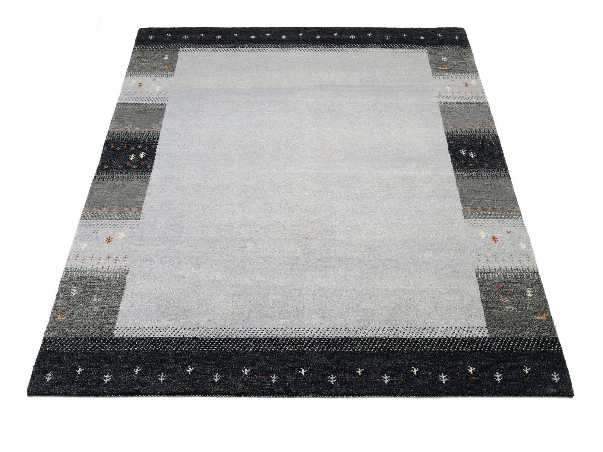 INT04-448-5 Teppich Intense Mala Gabbeh Design Handgeknüpft Schurwolle