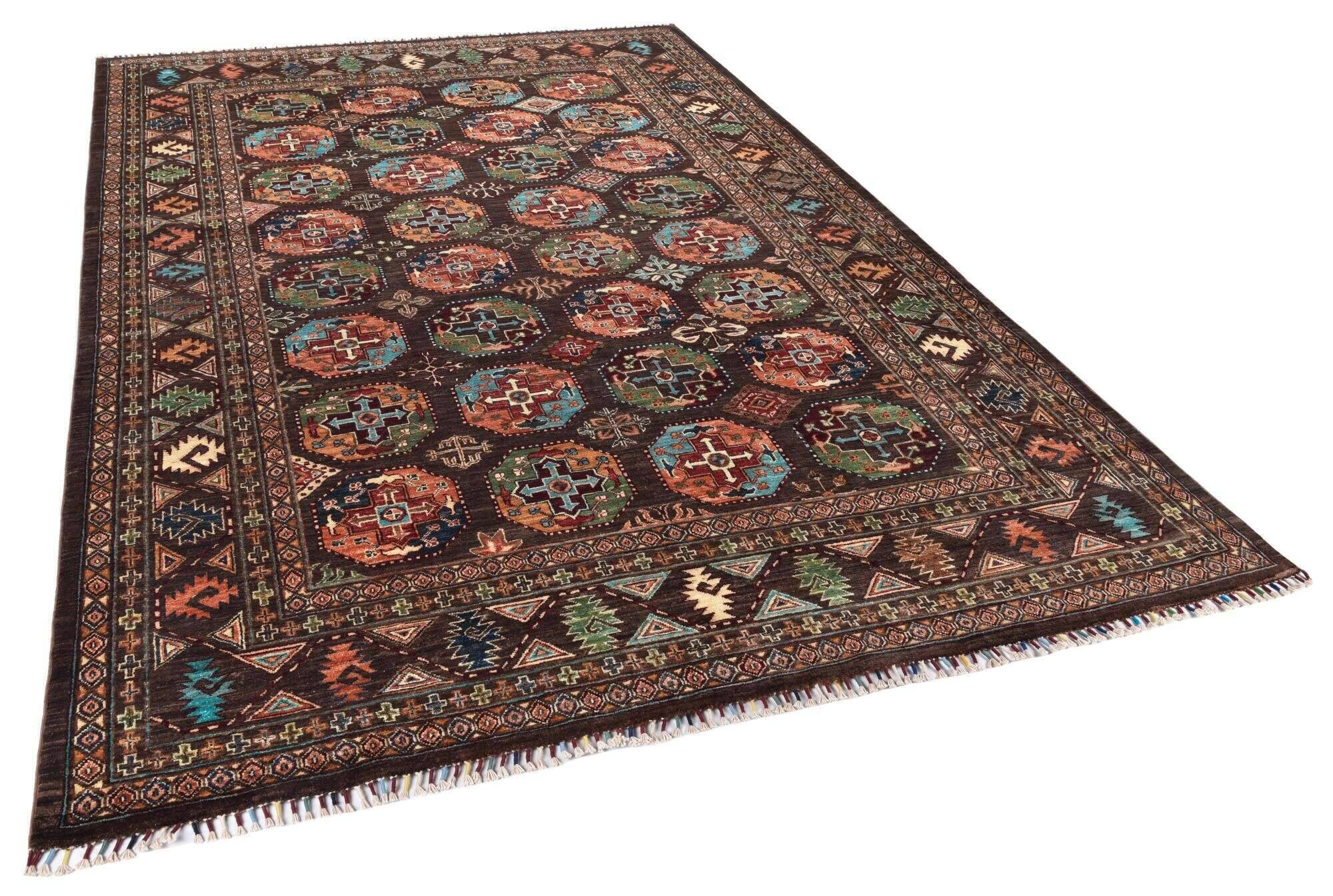 kandashah_1332_502brownmulti_426988_2 Kandashah Ziegler Teppich ca: 204 x 303 cm Naturfaser Theko