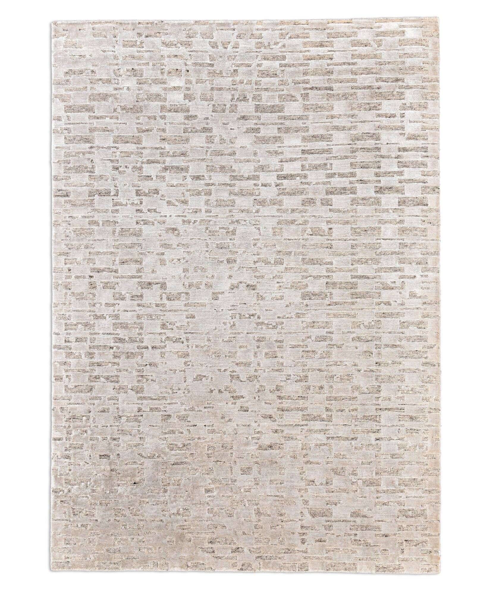 victoria_zo-2749-18_650grey_415391_1 Victoria Moderner Teppich 160x230cm Viskose Wolle beige mit grau