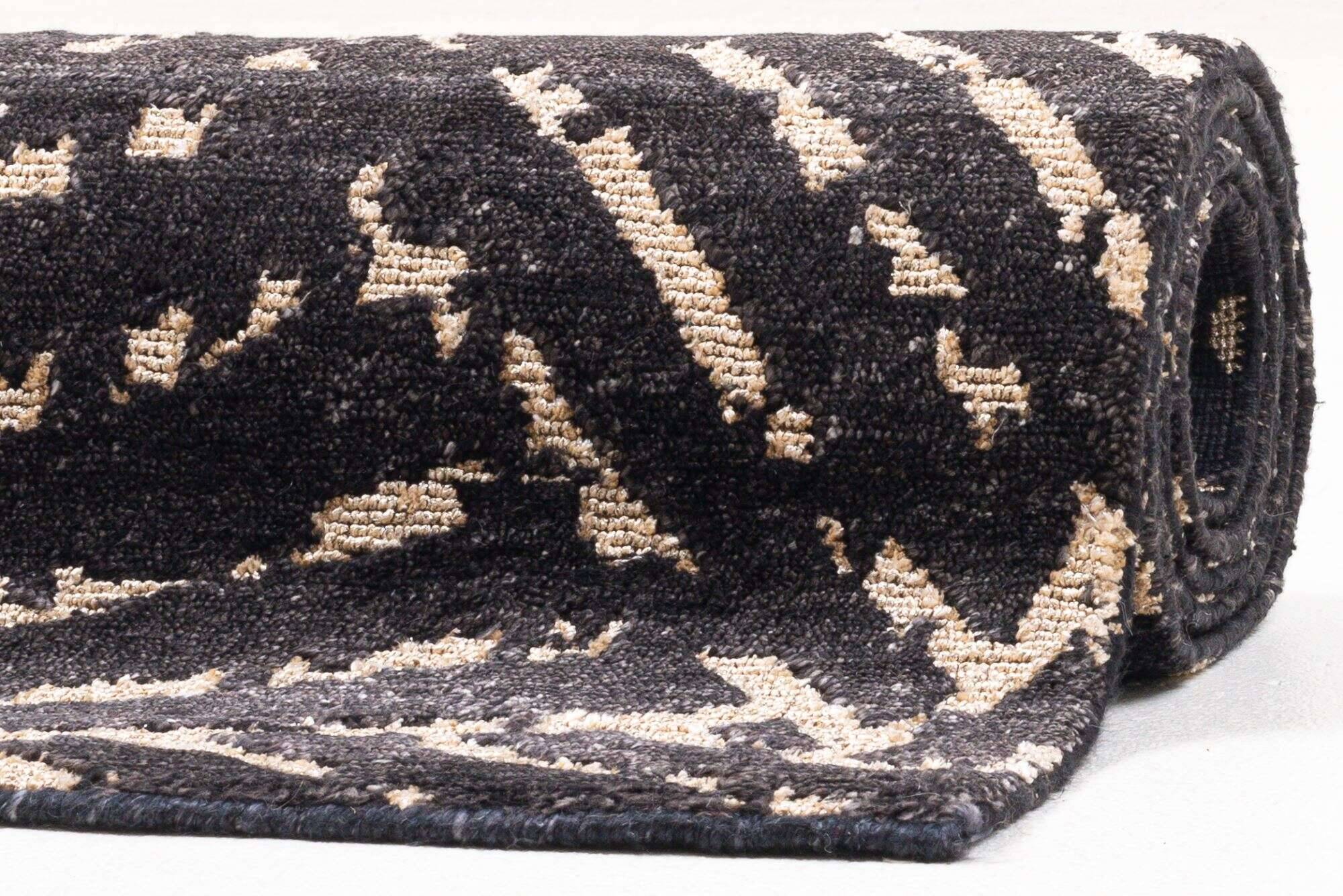 phoenix_zo-2321-19_600black_416744_11 Moderner Designteppich Phoenix 160x230cm Handgeknüpft Teppich Trends