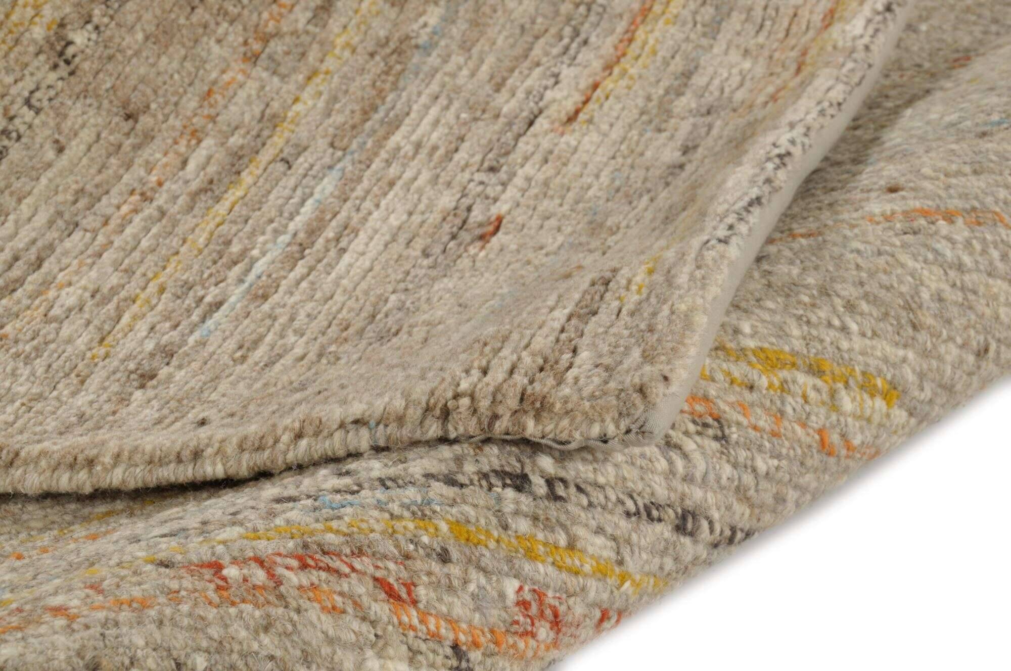 morsum_uni_555beigemulti_430903_9 Fangri Nepal Teppich RS621 Handgeknüpft Wolle