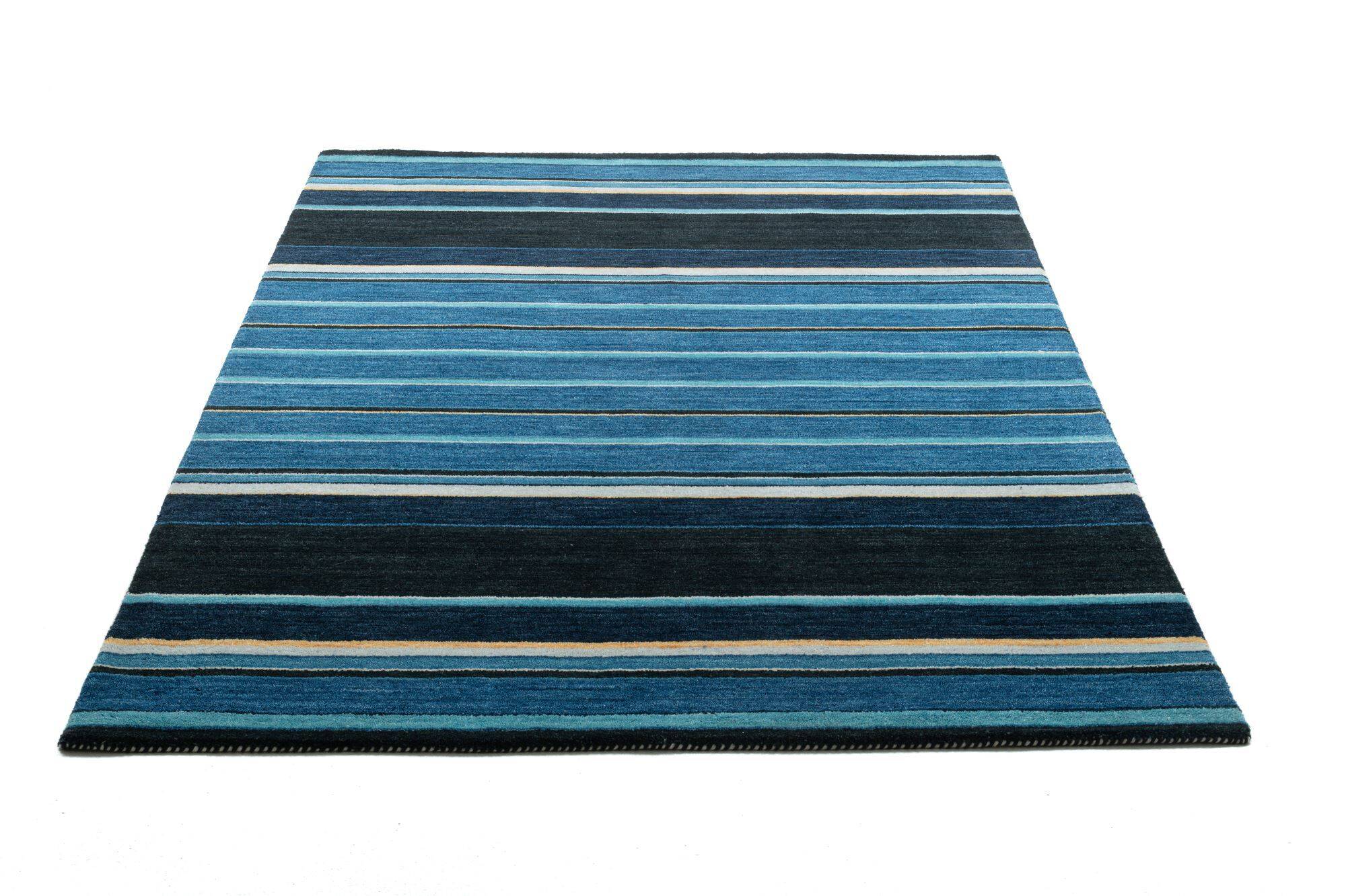 Handgewebter Teppich Haltu Super Noir Schurwolle 160x230cm