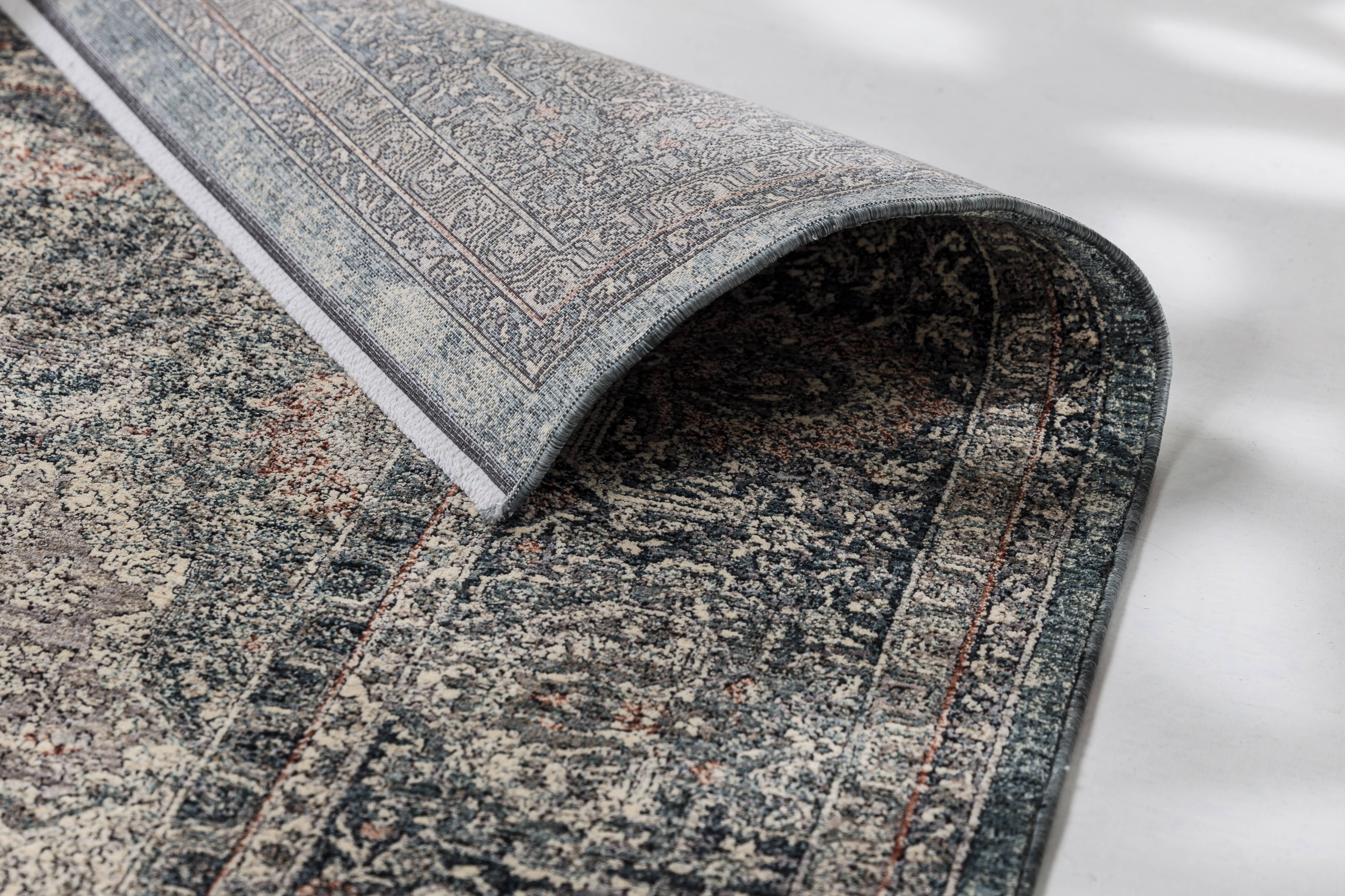 Tropea ca.200x290cm D.243 C.020 Medaillon blau Tropea ca.200x290cm D.243 C.020 Medaillon blau