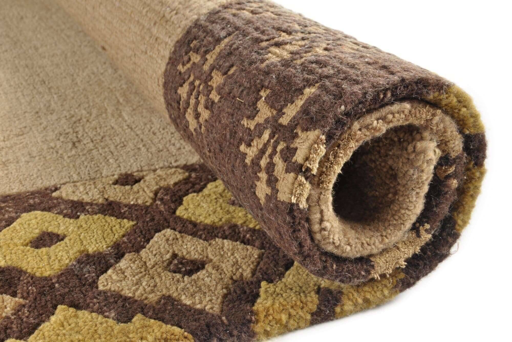 TalongaSilk_RSK495_568beigebrown_409941_11 Talonga Silk Nepal Teppich RSK495-D75 im Wunschmnaß