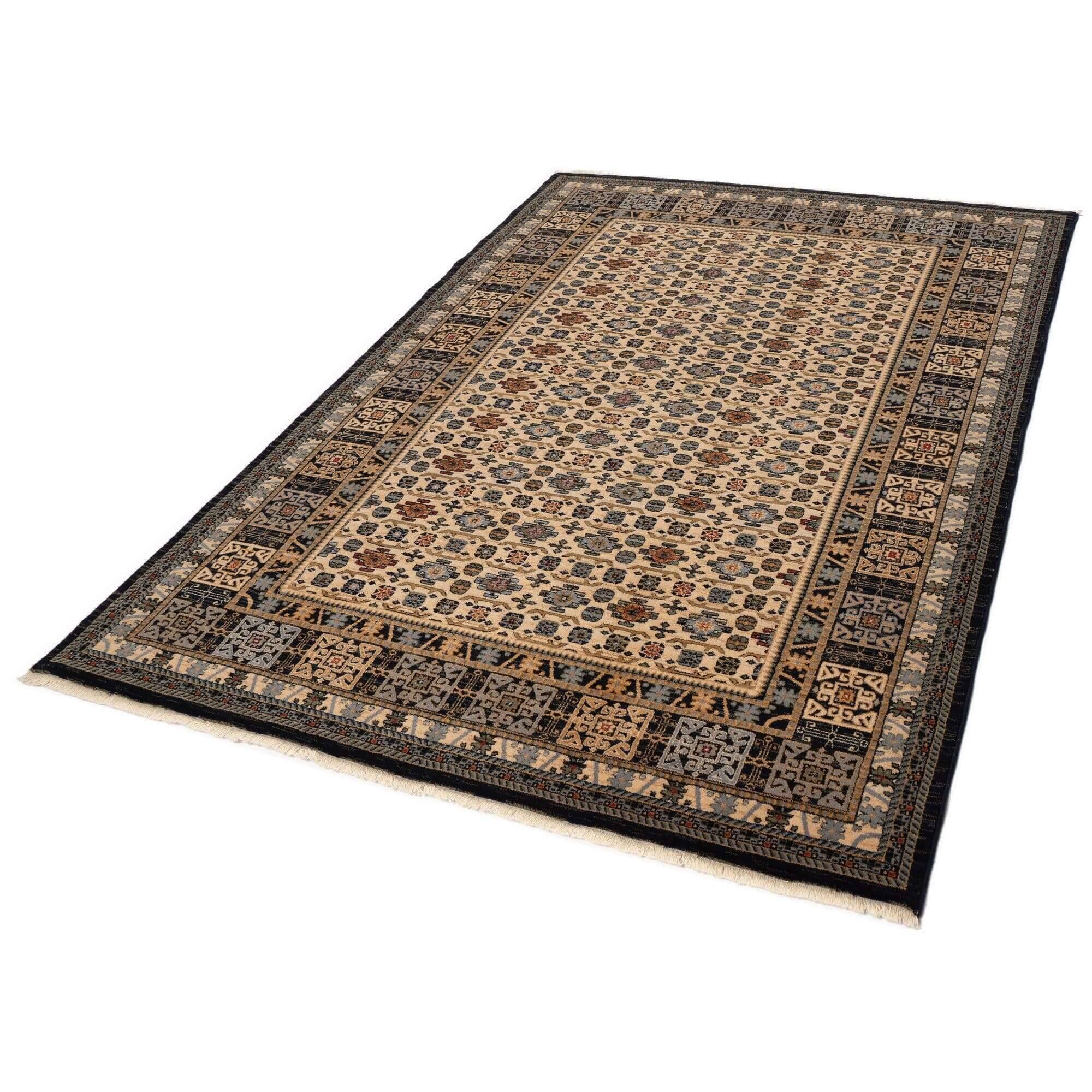 Saharna_6428_705bluemulti_422792_12 Teppich Saharna 6428 Webteppich aus reiner Wolle