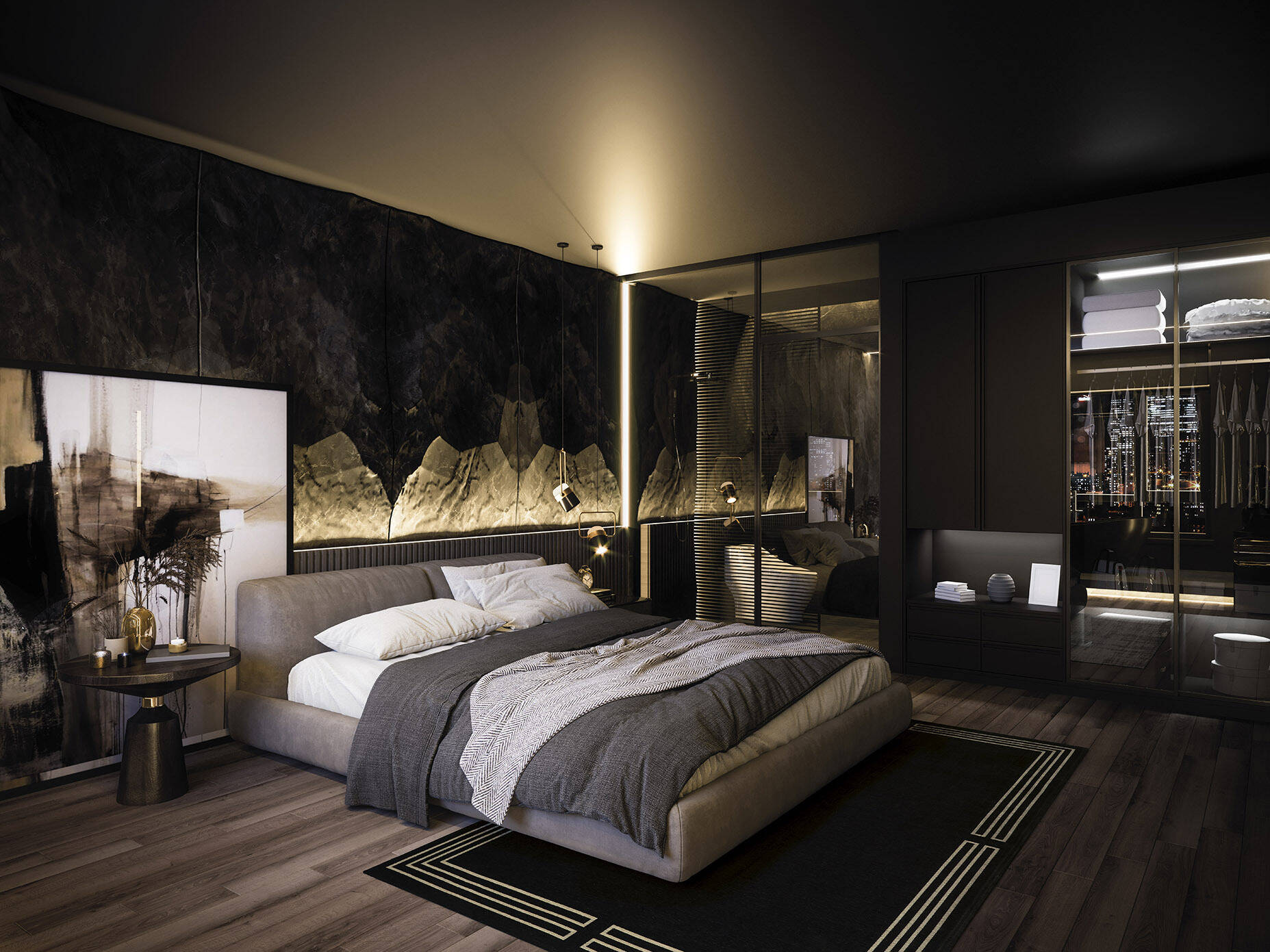 Moderner Teppich ROYAL BLACK - Waschbarer Teppich Moderner Teppich ROYAL BLACK - Waschbarer Teppich