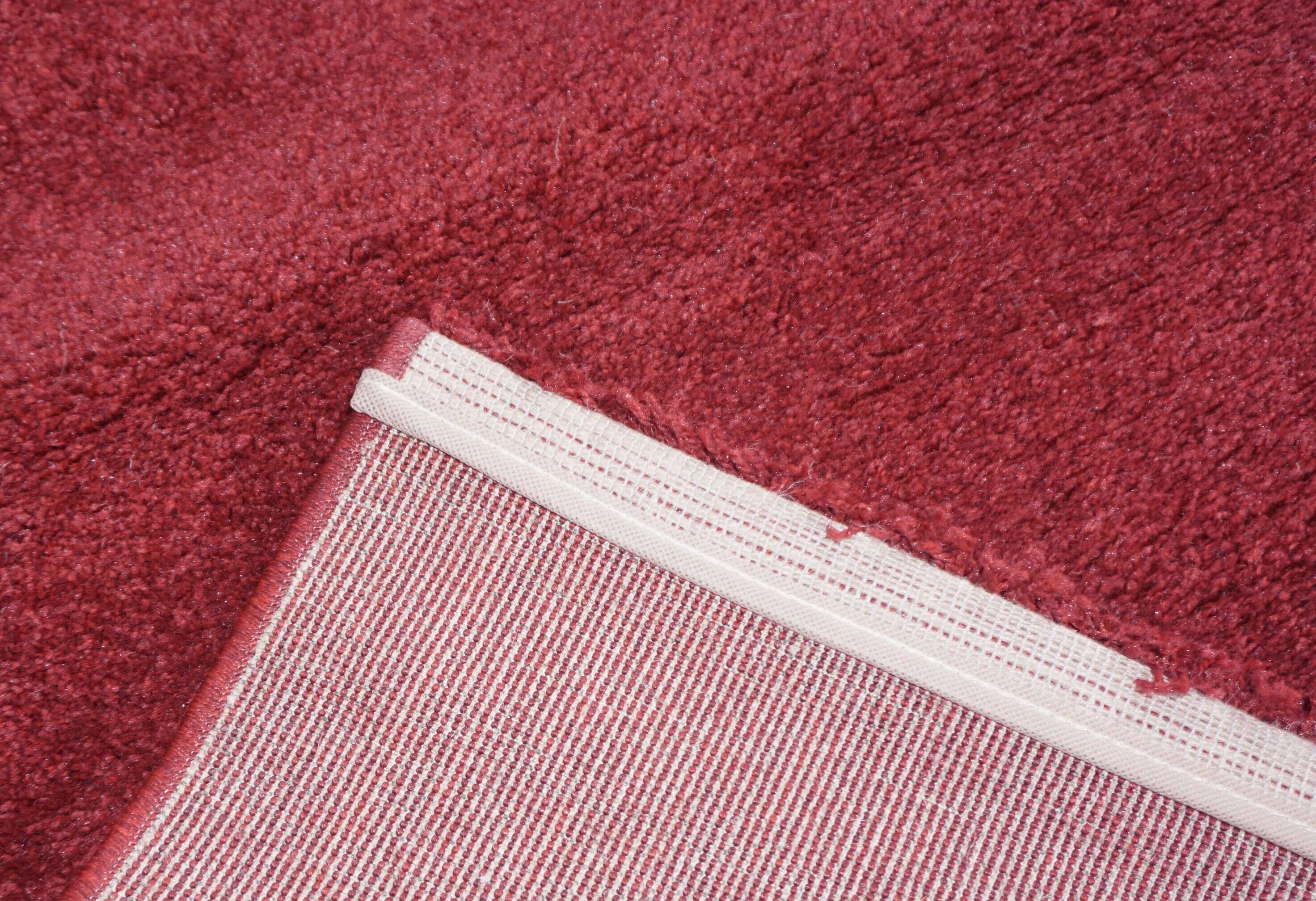 6870_001_010_Samoa_Detail Teppich uni rot Samoa 6870-001-010 Kuschelteppich