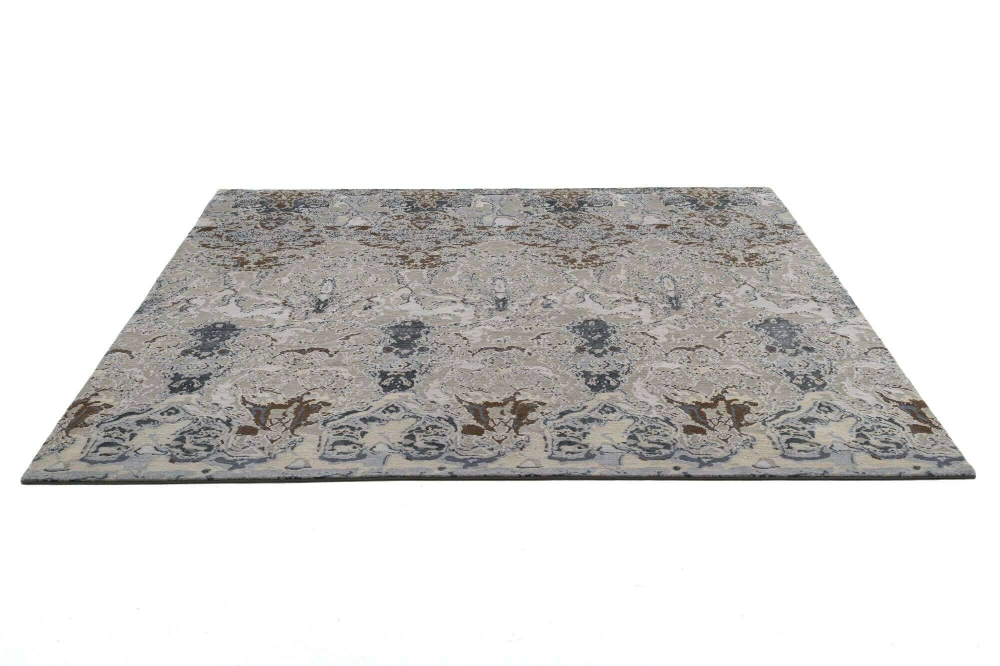 jabusilk30_c2306_655grey-multi_111123_22 Nepal Teppich Jabu Silk 30 Wolle Seide Design Teppich 245x298cm