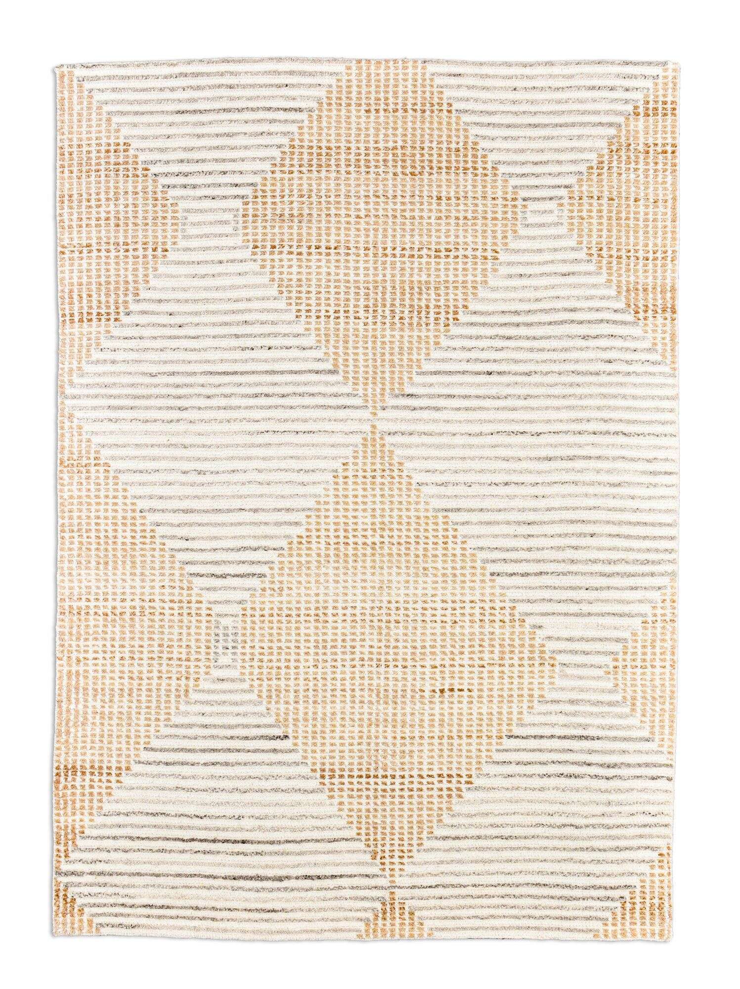 Vintage Berber Teppich 160x230cm Schurwolle Handgeknüpft beige