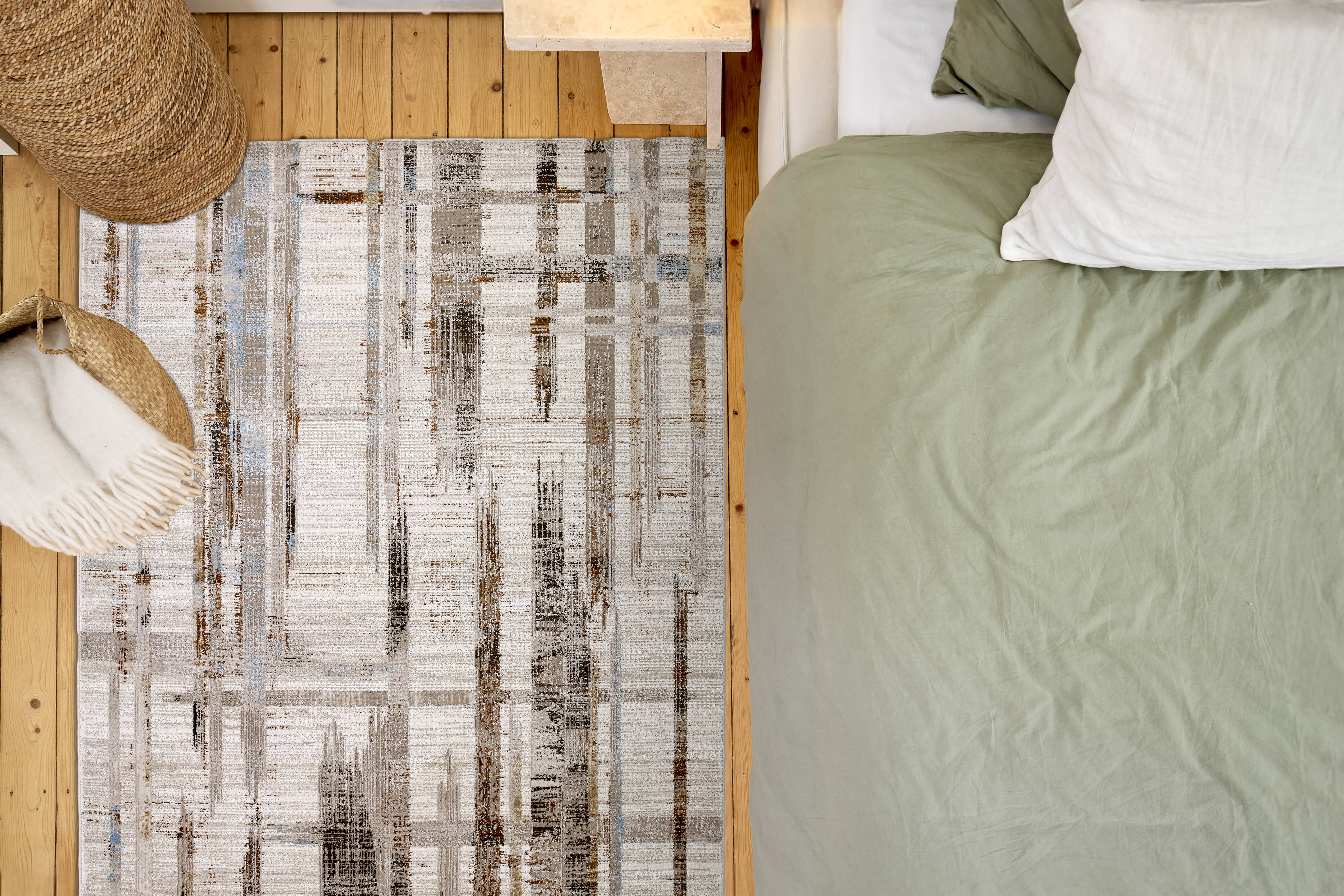 Vintageteppich Jules D.252 C. 043 Striche grau-beige Vintageteppich Jules D.252 C. 043 Striche grau-beige