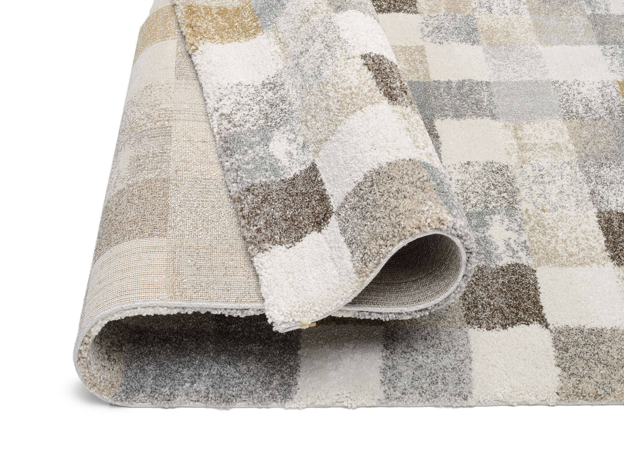 NVI02-912-4 New Villa Squares Teppich Modern Hochflor