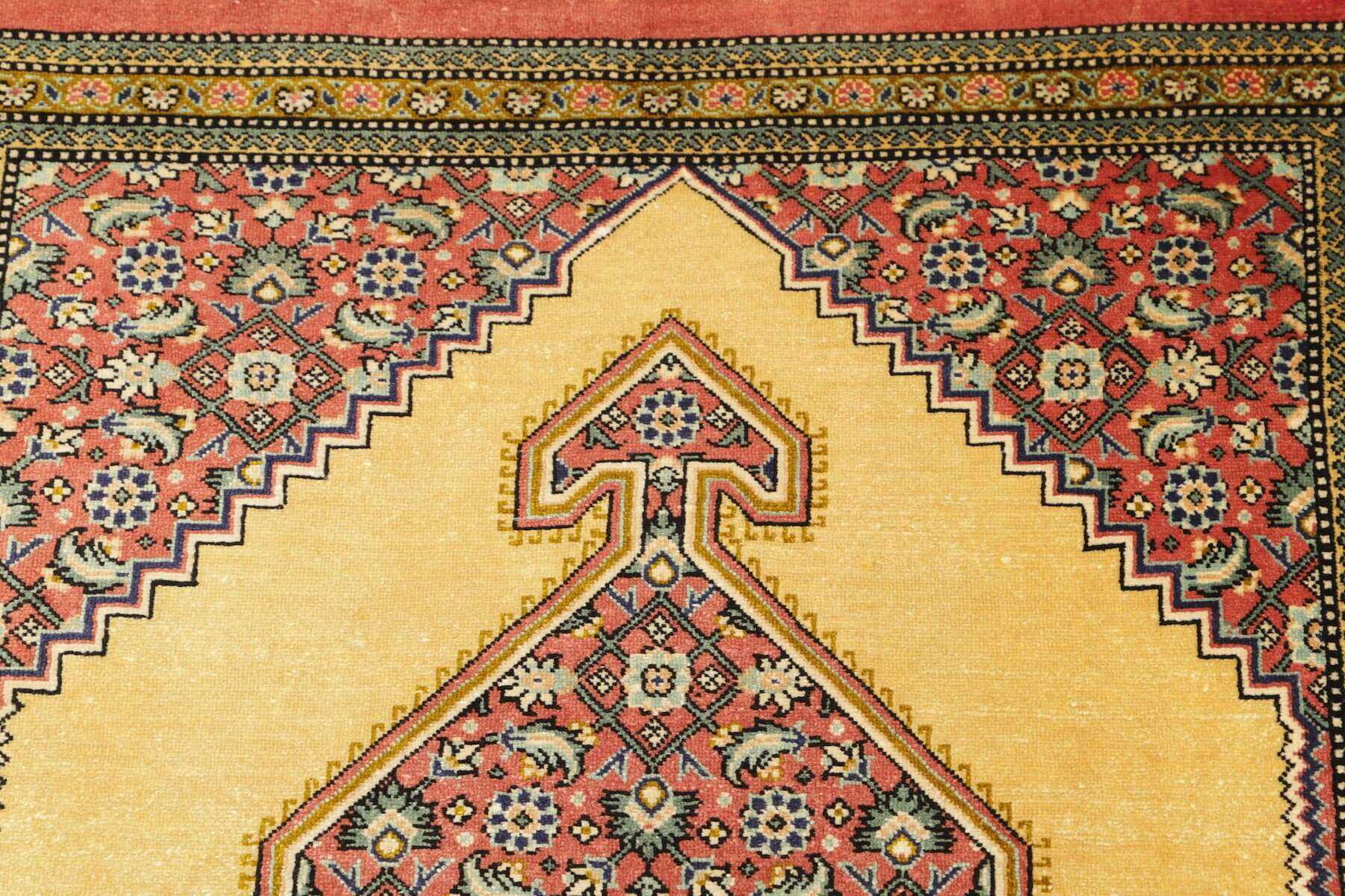 Orientalischer Seidenteppich Ghom ca. 60x90 cm